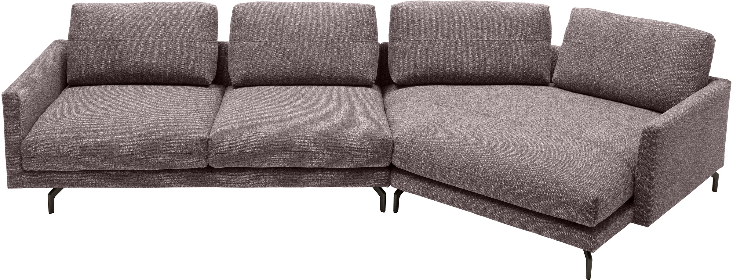 Wohnlandschaft "CR.414 mit Kuschelecke für Wohlfühlkomfort", lila (purpurviolett, steingrau), B:353cm H:91cm T:175cm, CREATION BY ROLF BENZ, Sofas, Wohnlandschaft, Wahlweise aus Leder oder Chenille 4