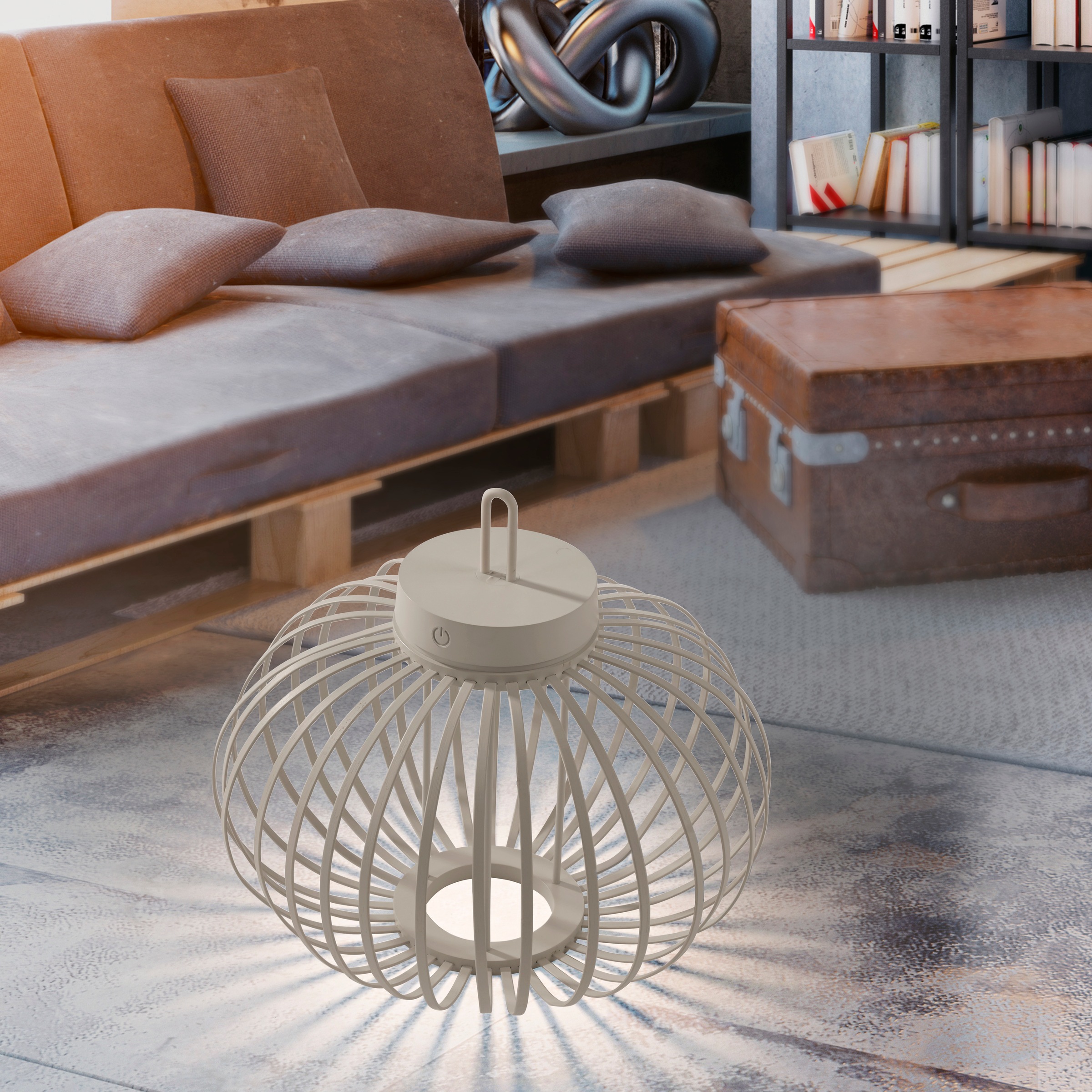 JUST LIGHT Pendelleuchte »AKUBA«, 1 flammig, Leuchtmittel LED-Modul | LED fest integriert, Akkuleuchte