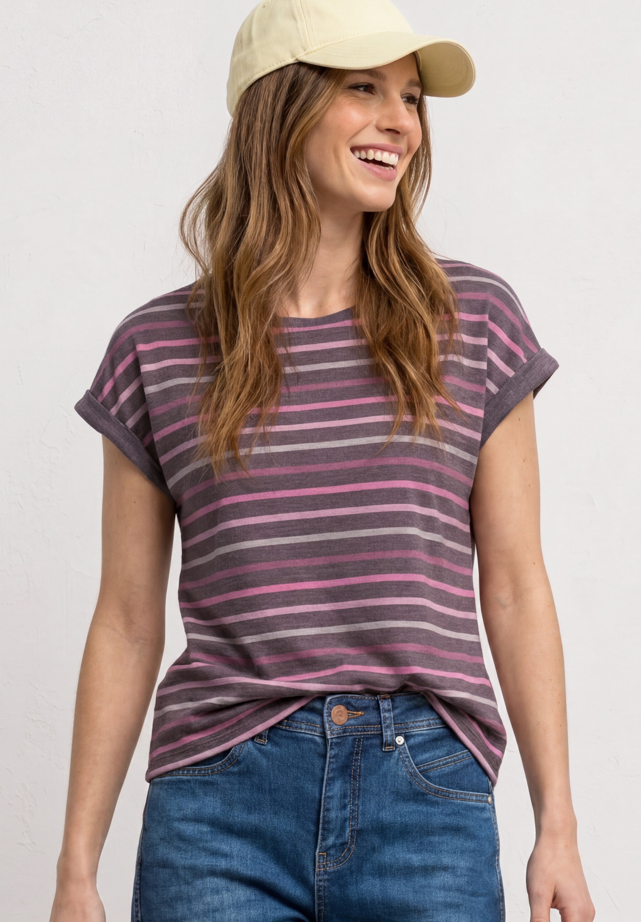 STREET ONE Sommershirt mit überschnittenen Schultern