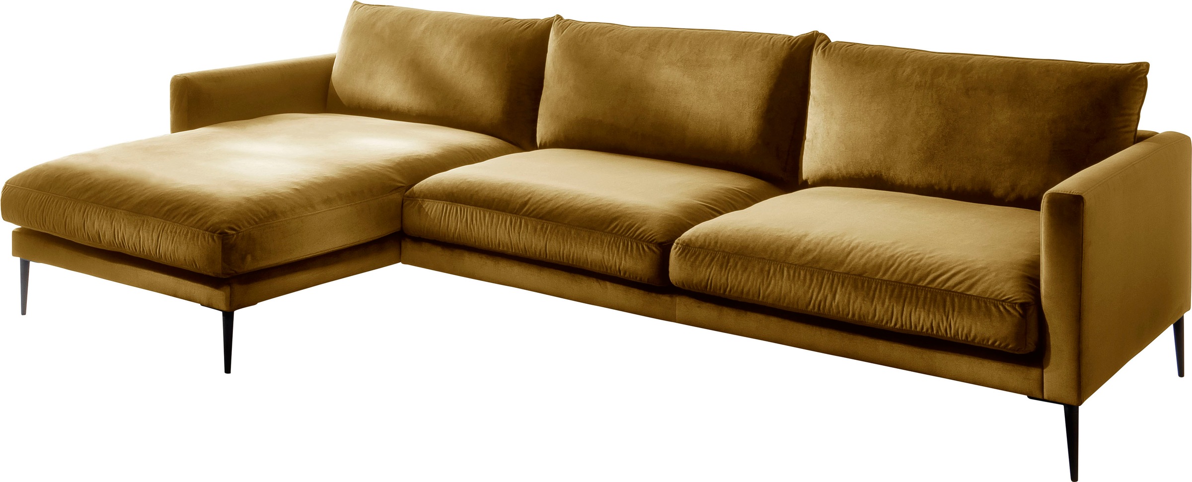 Trends by HG Polsterecke »Svea L-Form«, Recamiere rechts oder links, mit Metallfuß, frei im Raum stellbar