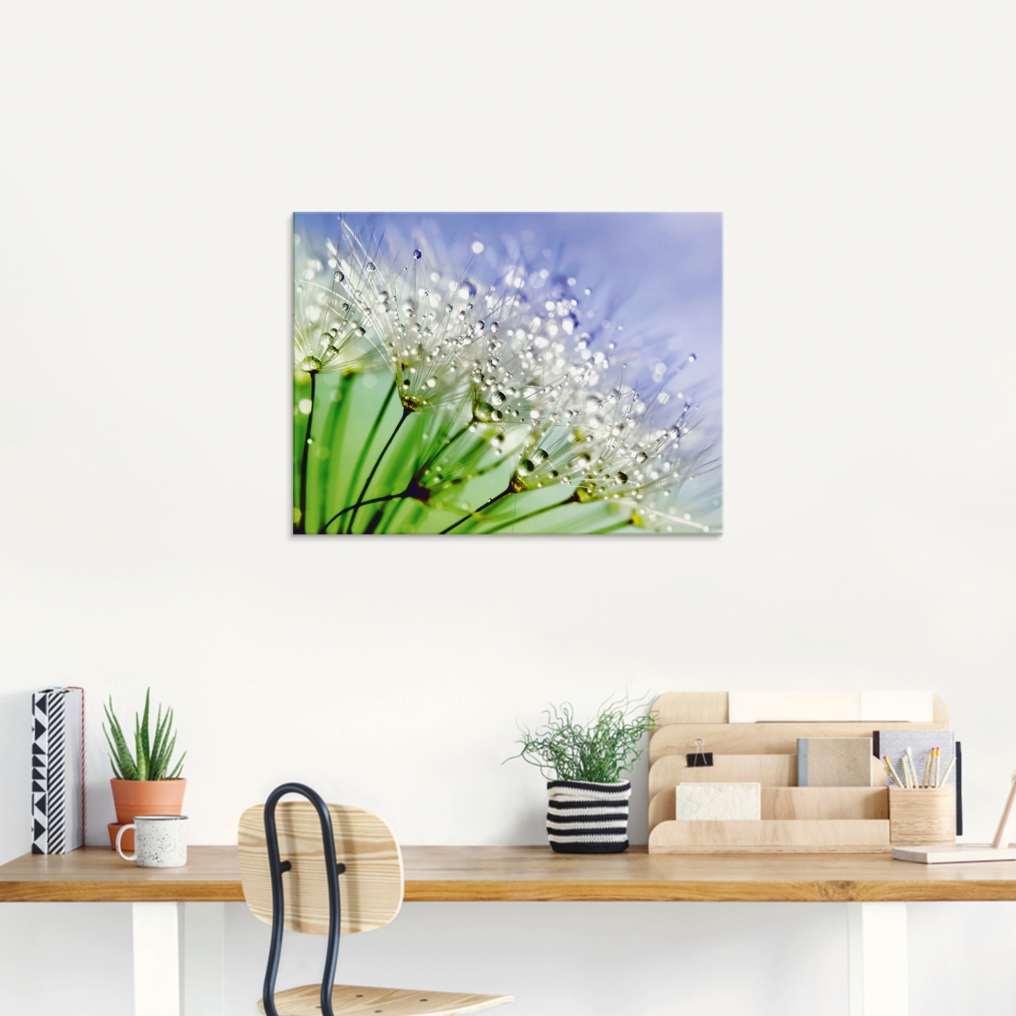 Artland Glasbild »Glitzernde Pusteblume«, Blumen, (1 St.), in verschiedenen Größen