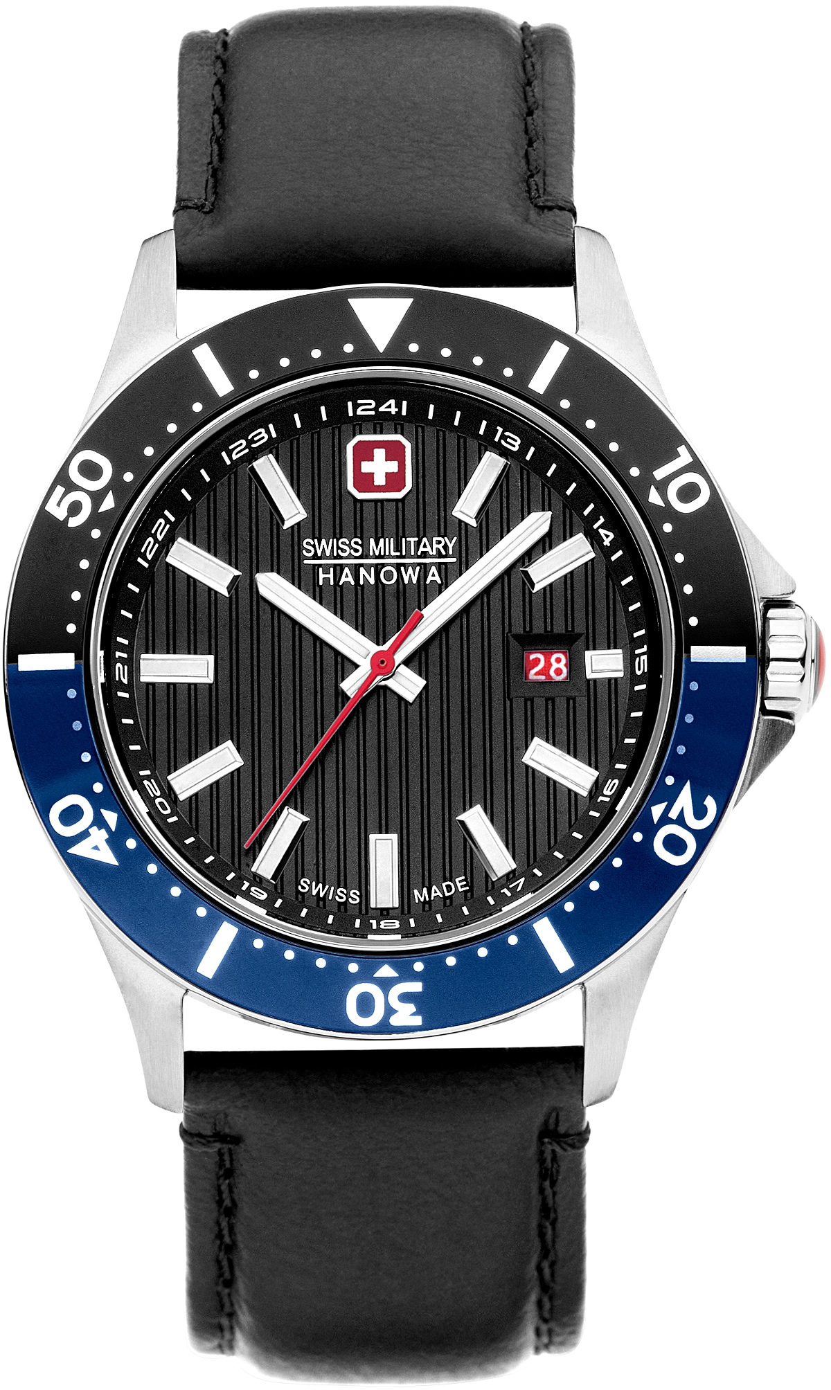 Swiss Military Hanowa Schweizer Uhr »FLAGSHIP X, SMWGB2100606«, Quarzuhr, Armbanduhr, Herrenuhr, Swiss Made, Datum, Saphirglas, analog