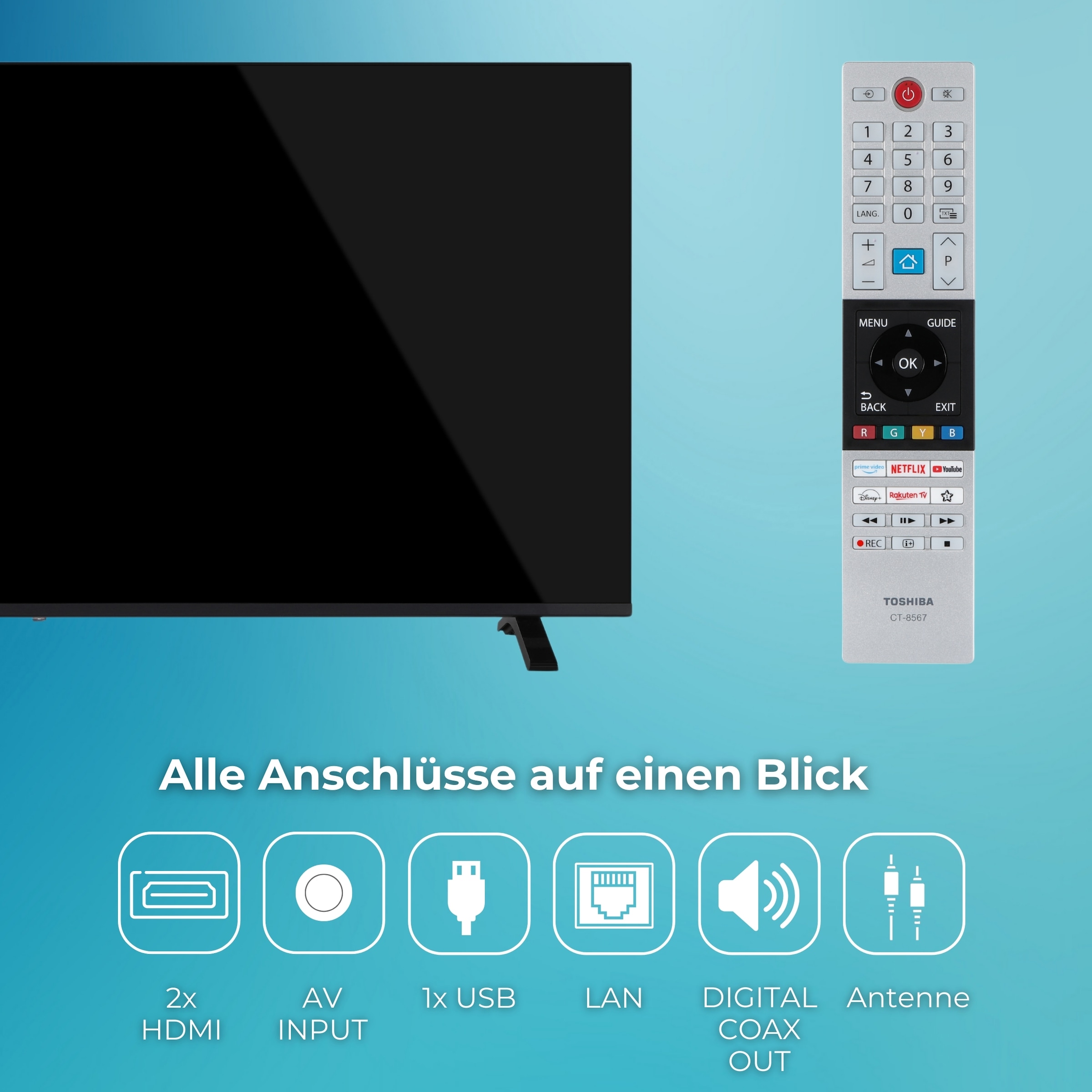 Toshiba QLED-Fernseher »55QV1563DDW« 139 cm/55 ″ Smart-TV