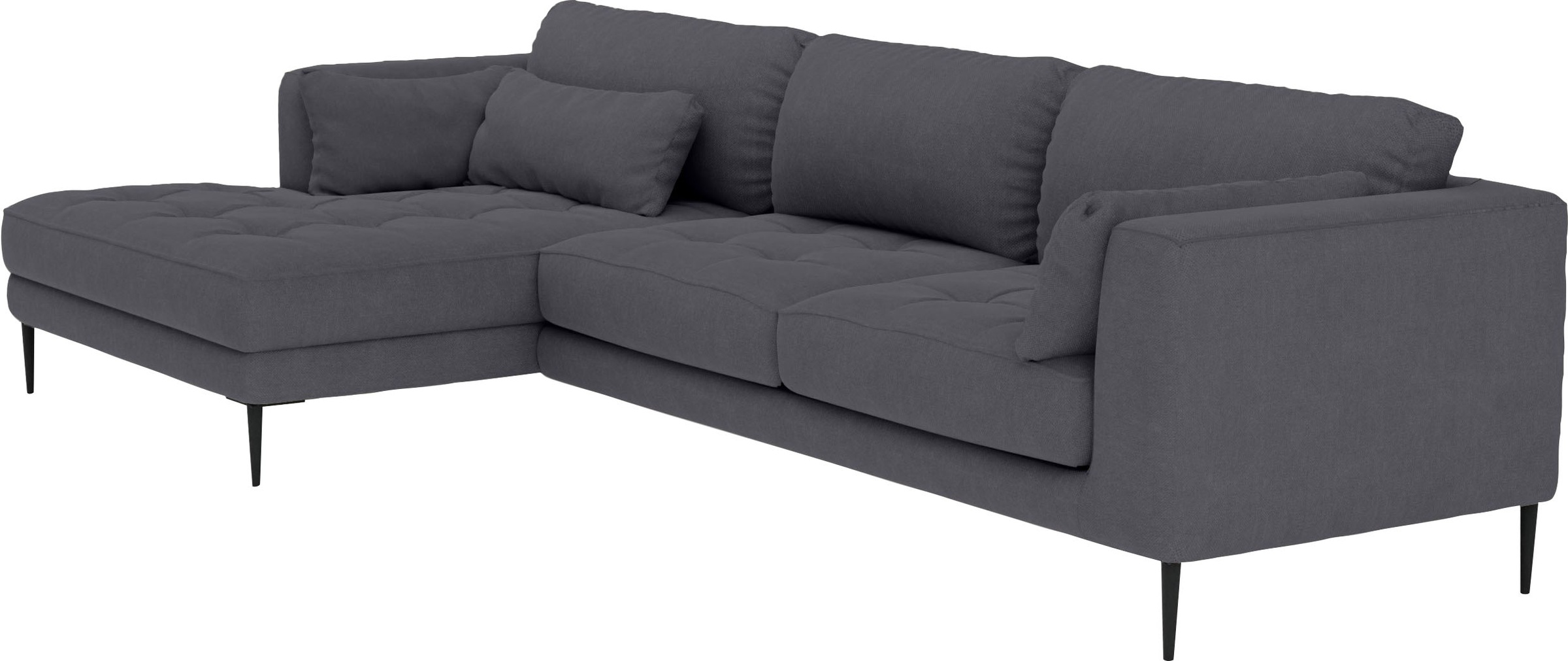 TRENDMANUFAKTUR Ecksofa »Luzi, wahlweise mit Schlaffunktion & Bettkasten. OTTOs Choice, L-Form«, Designsofa mit tollem Sitzkomfort, Metallfüße schwarz, Breite 280 cm