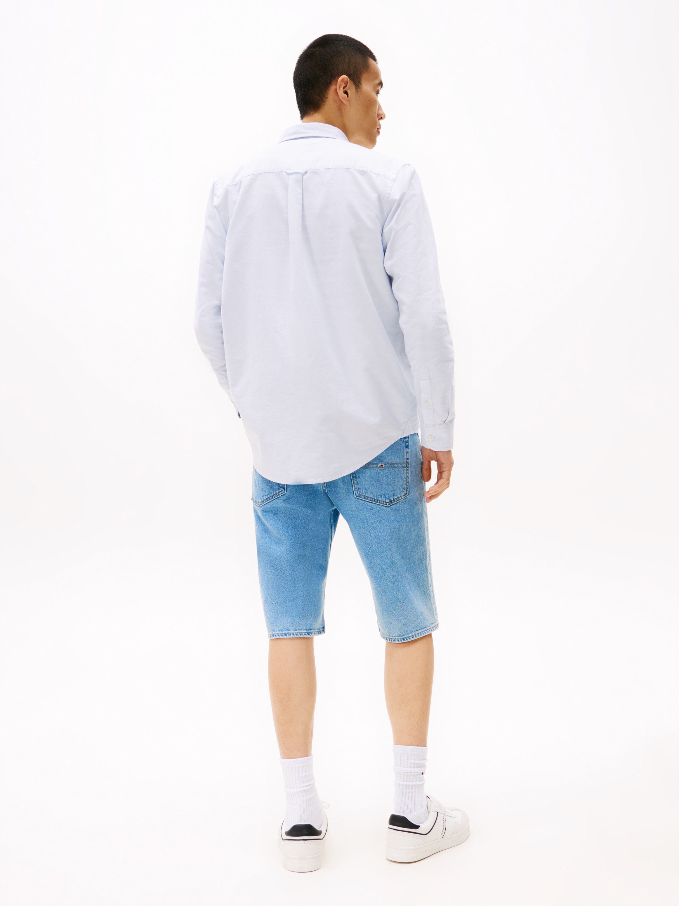 Tommy Jeans Langarmhemd »TJM REG OXFORD SHIRT EXT«, Mit Rundhalsausschnitt