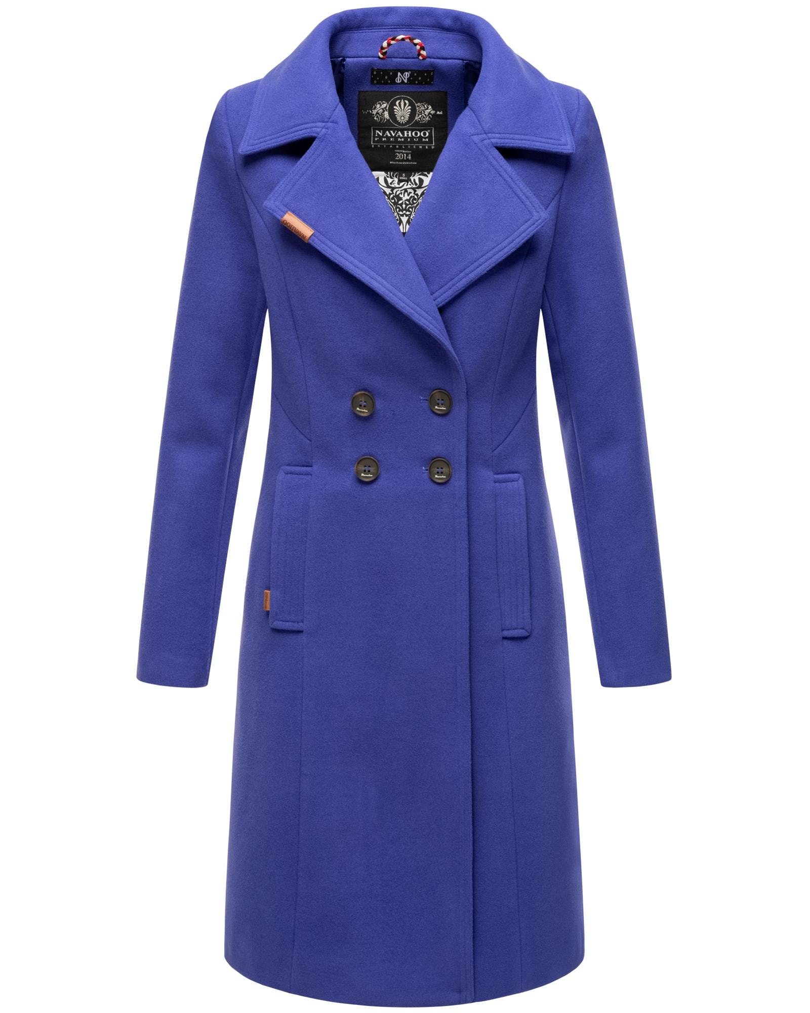 Navahoo Wintermantel "Wooly", edler Damen Trenchcoat in Wollmantel-Optik