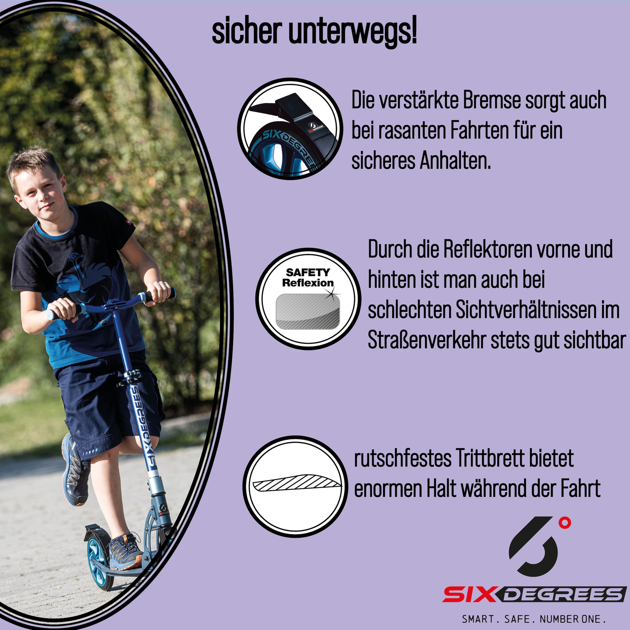 Six Degrees Scooter »Aluminium Scooter Junior 180/145 mm«