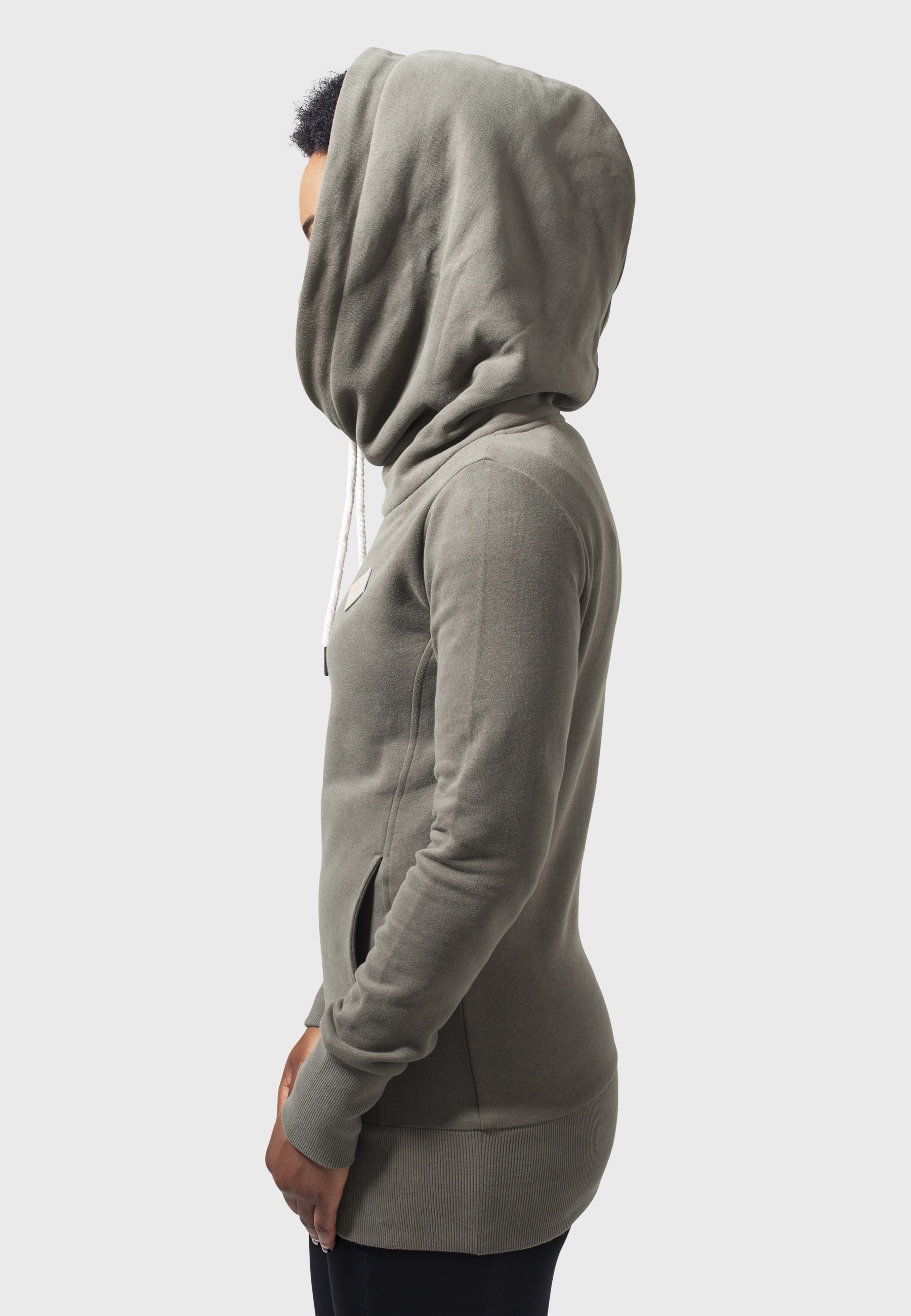 URBAN CLASSICS Kapuzenpullover »Urban Classics Damen Ladies Long Logopatch Hoody« 1 Stk.