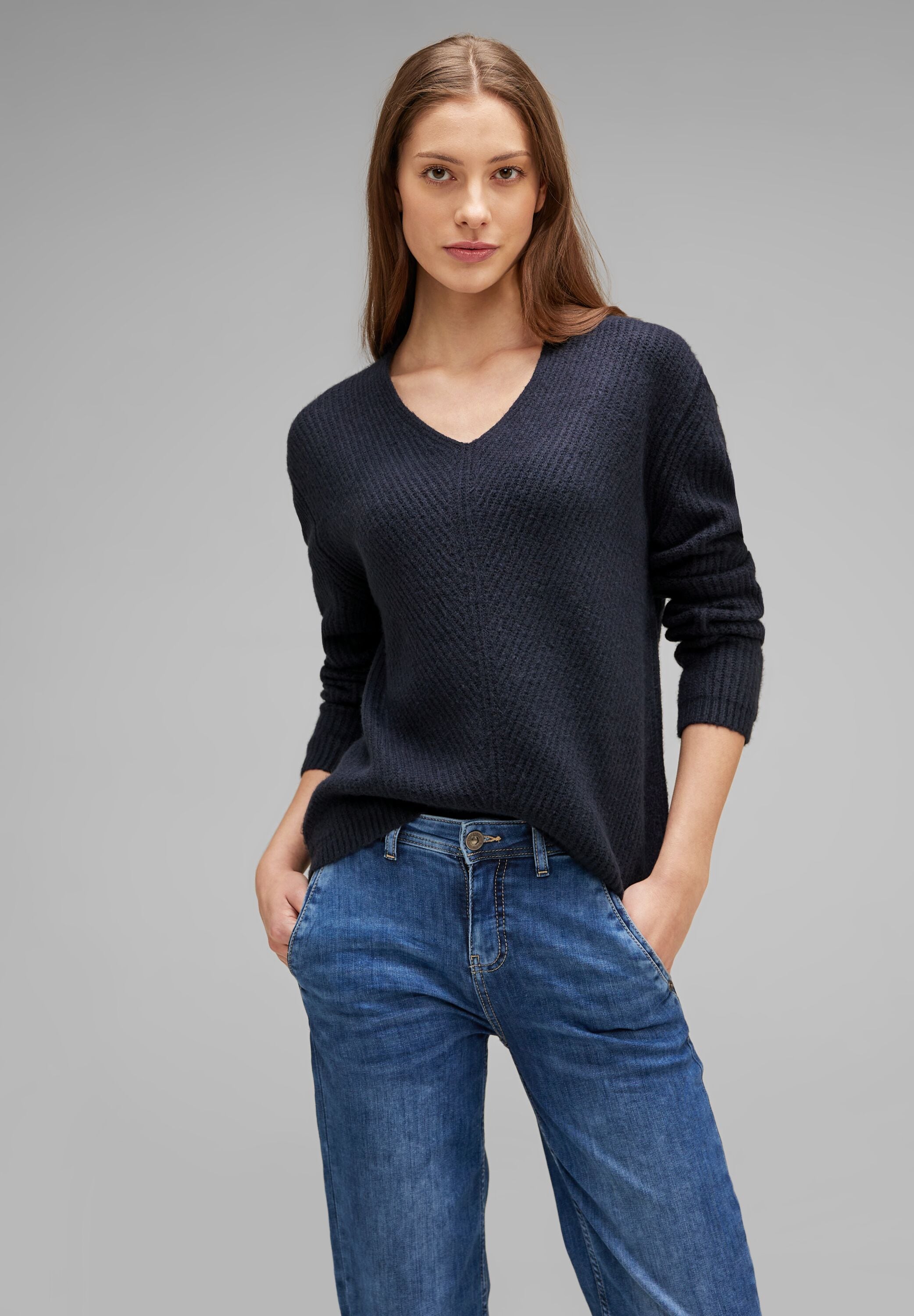 | bestellen BAUR mit V-Ausschnitt-Pullover, ONE V-Ausschnitt für STREET