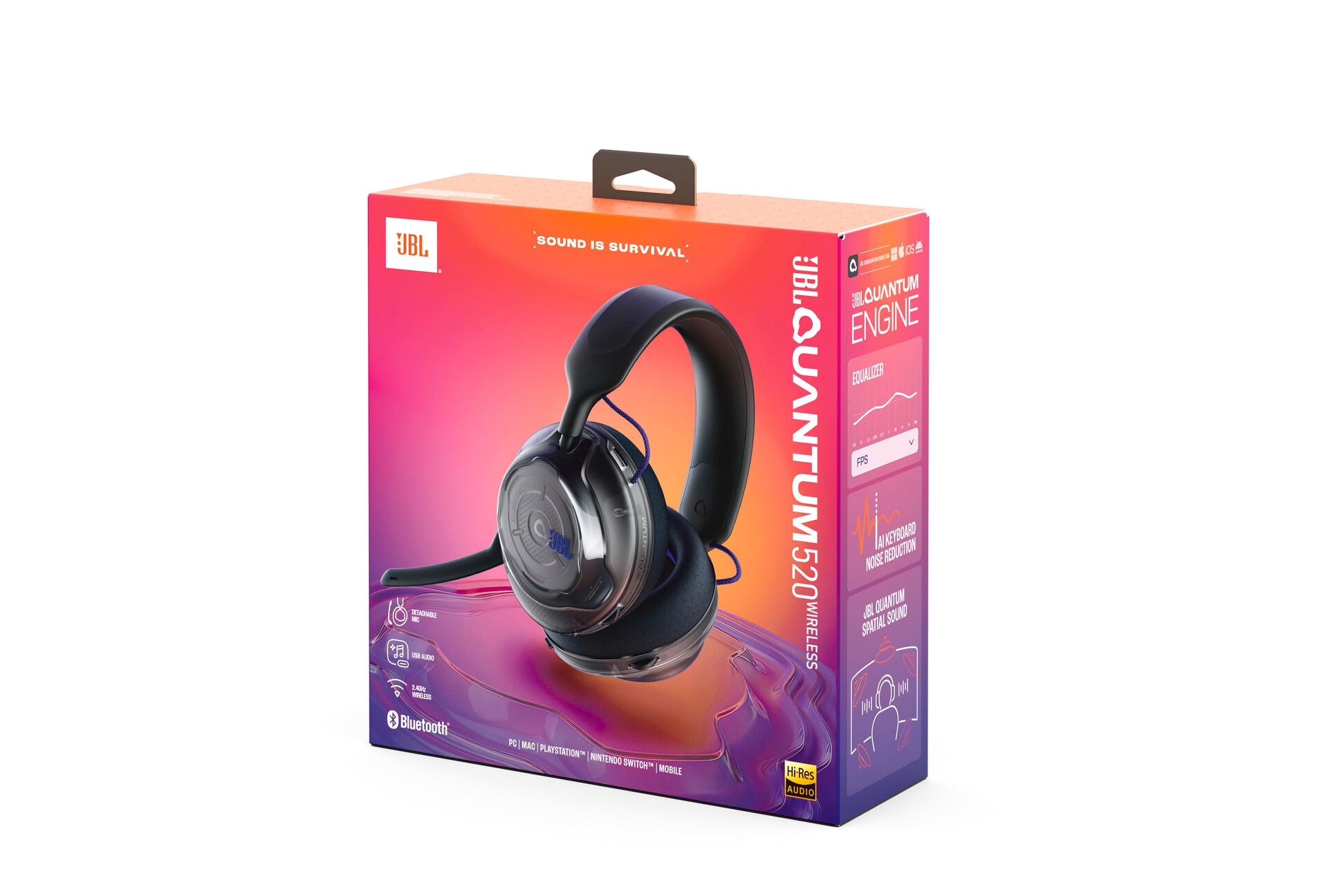 JBL Gaming-Headset »Quantum 520« A2DP Bluetooth Freisprechfunktion