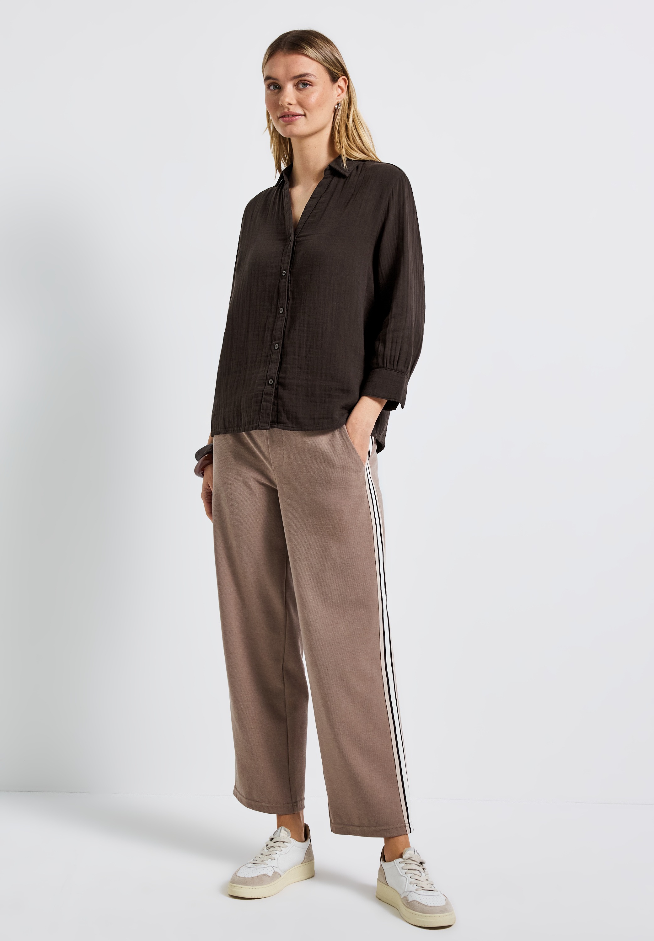 STREET ONE Hemdbluse, aus reiner Baumwolle