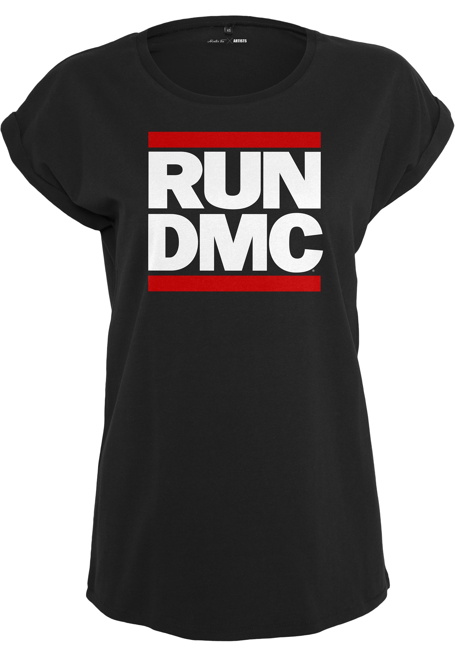 MisterTee Kurzarmshirt "Damen Ladies Run DMC Logo Tee" günstig online kaufen