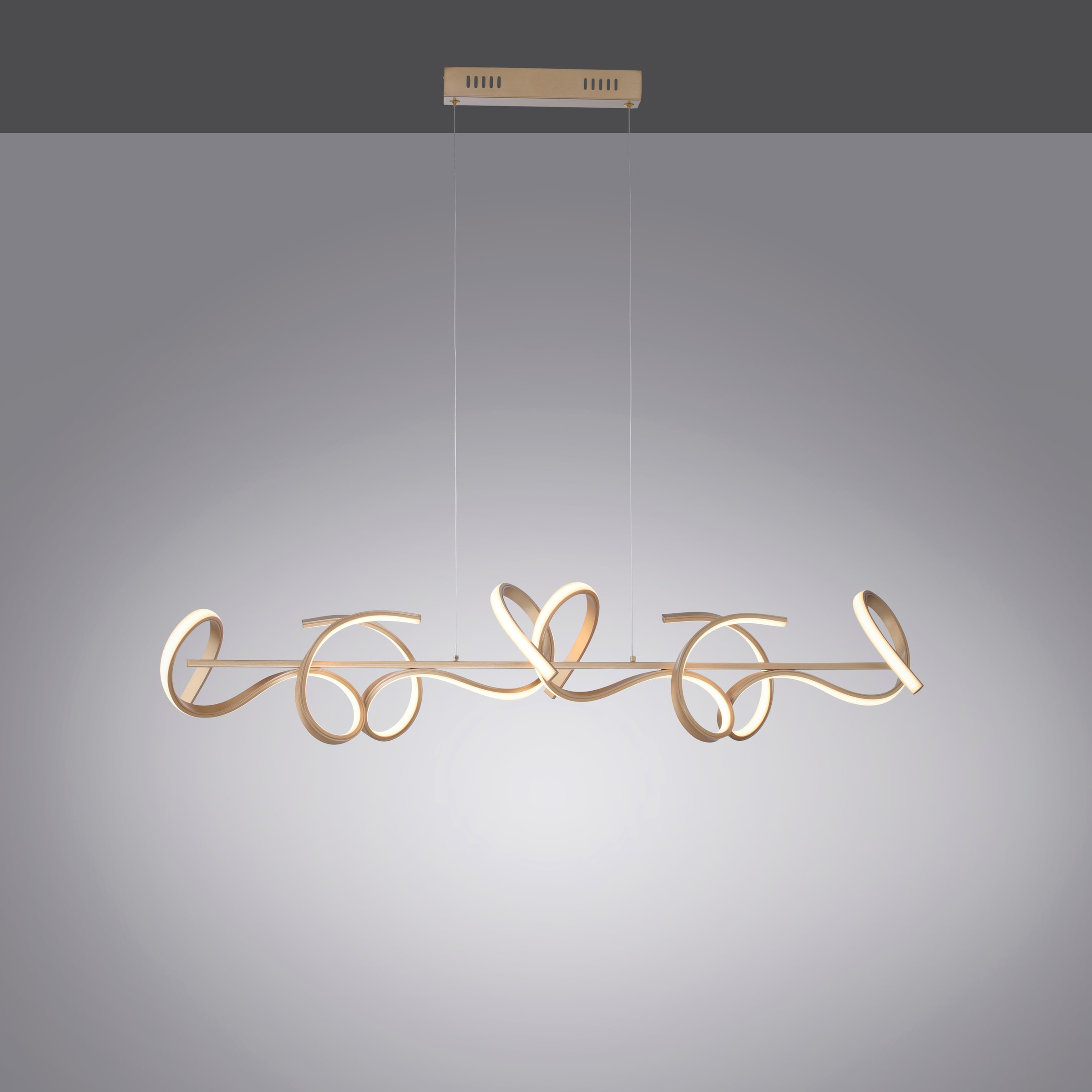 JUST LIGHT Pendelleuchte »CURLS«, 4 flammig-flammig, LED, dimmbar, Simply Dim, Memory, nach Trennung vom Netz