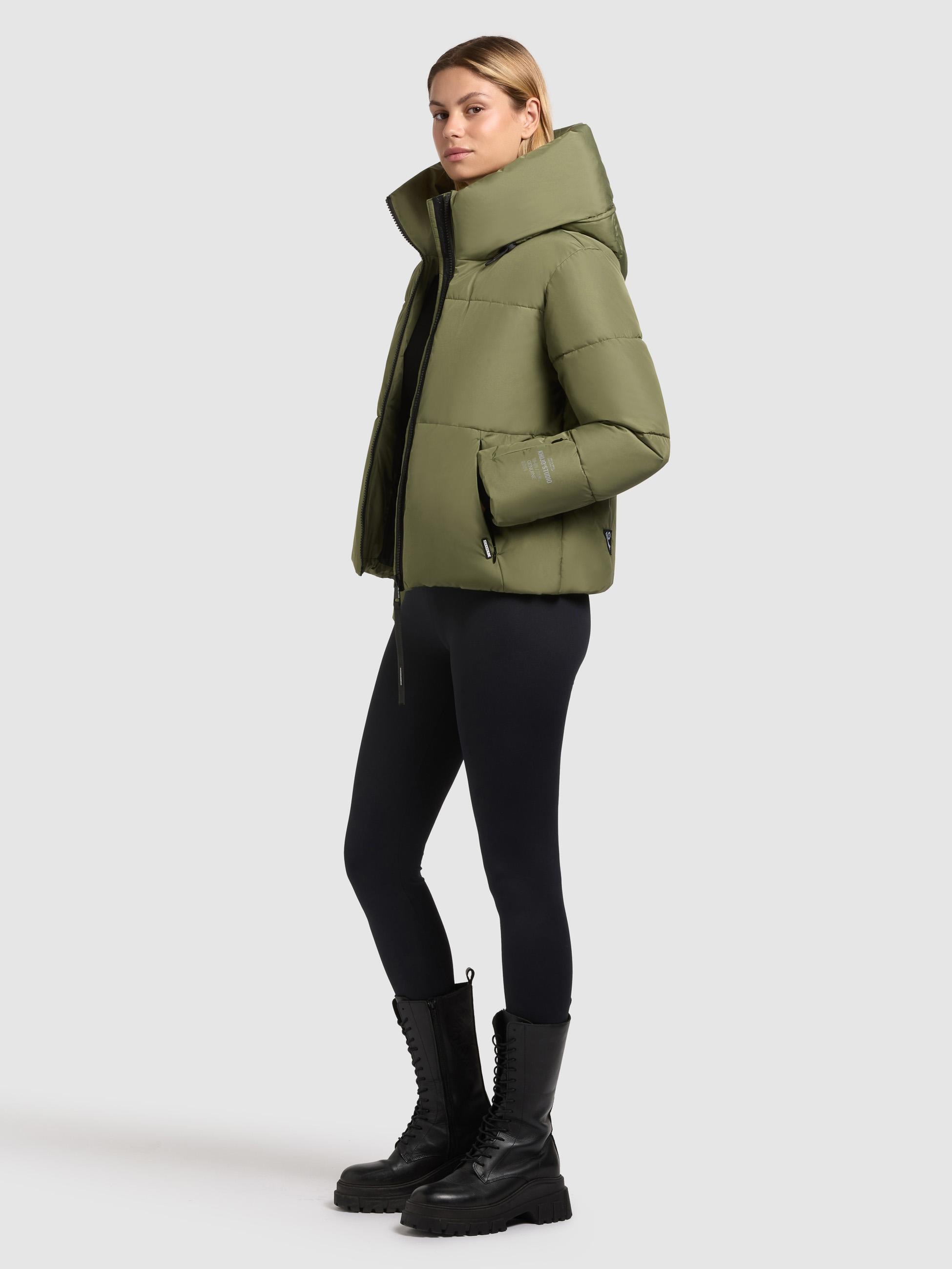 khujo Outdoorjacke »Audrey Matt«, mit Kapuze, Warme Winterjacke mit verstellbarer Kapuze