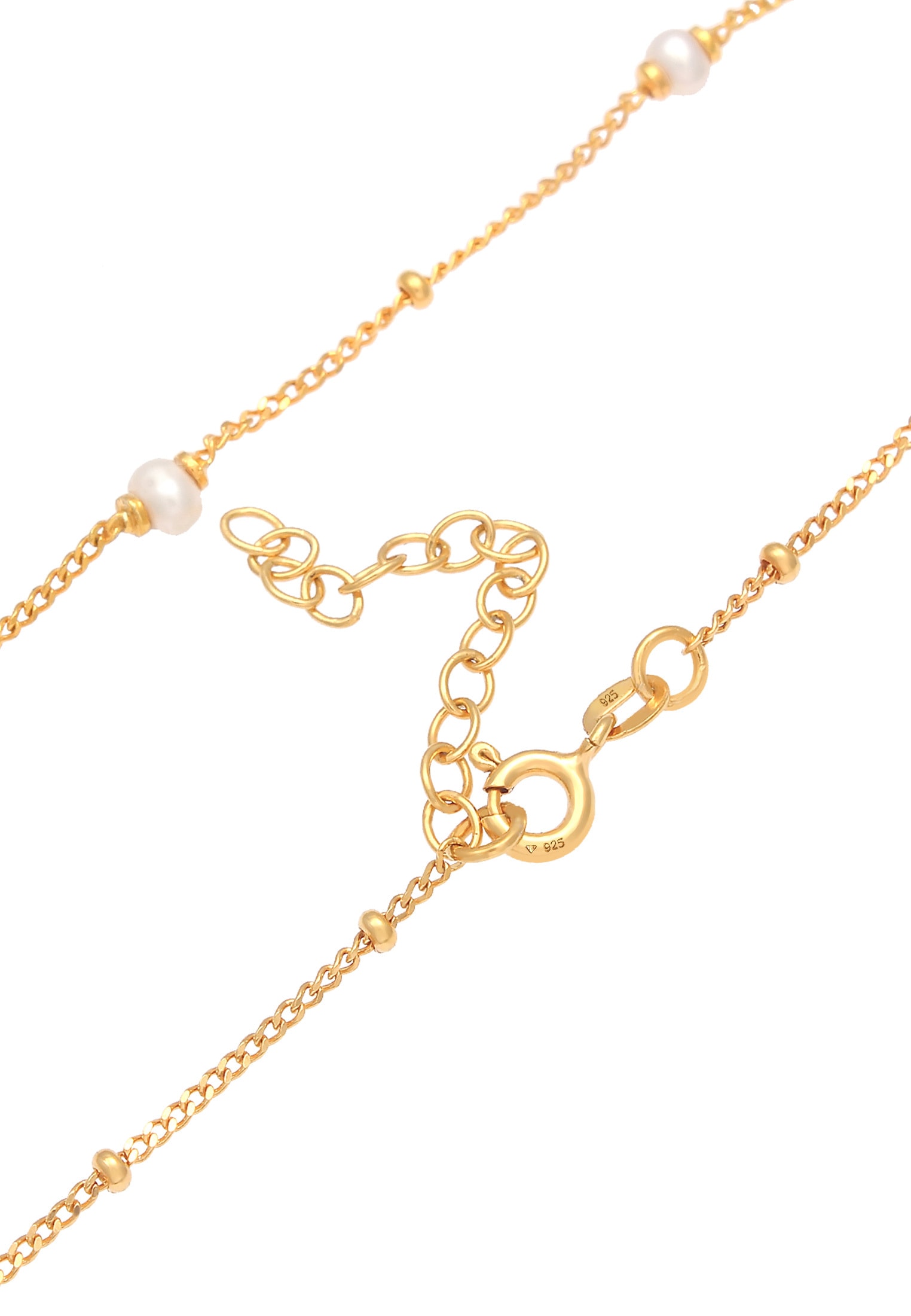 Elli Choker »Halskette Choker Kugelkette Süßwasserperlen 925 Silber«