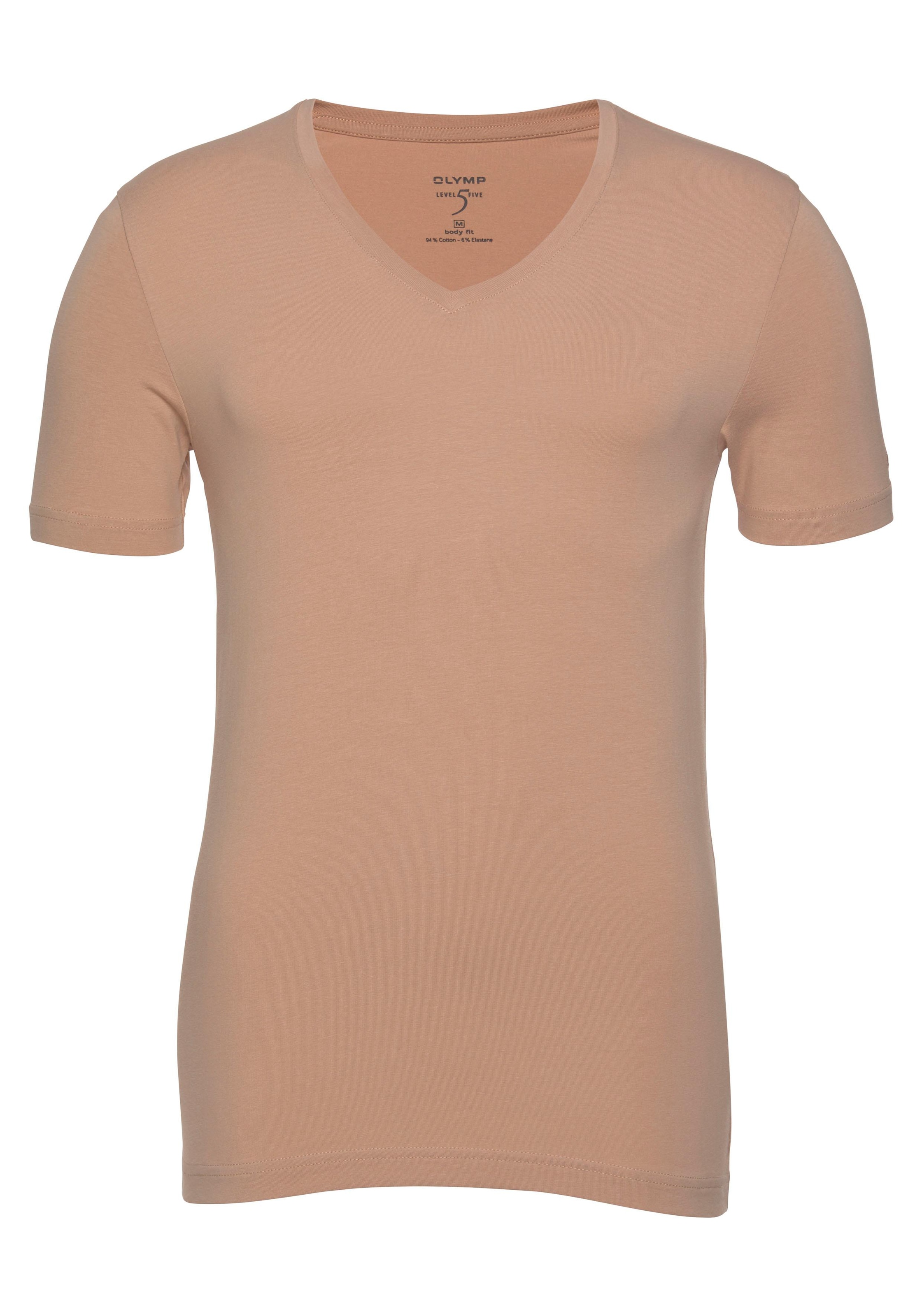 OLYMP T-Shirt »Level Five body fit«, V-Ausschnitt, Ideal zum Unterziehen
