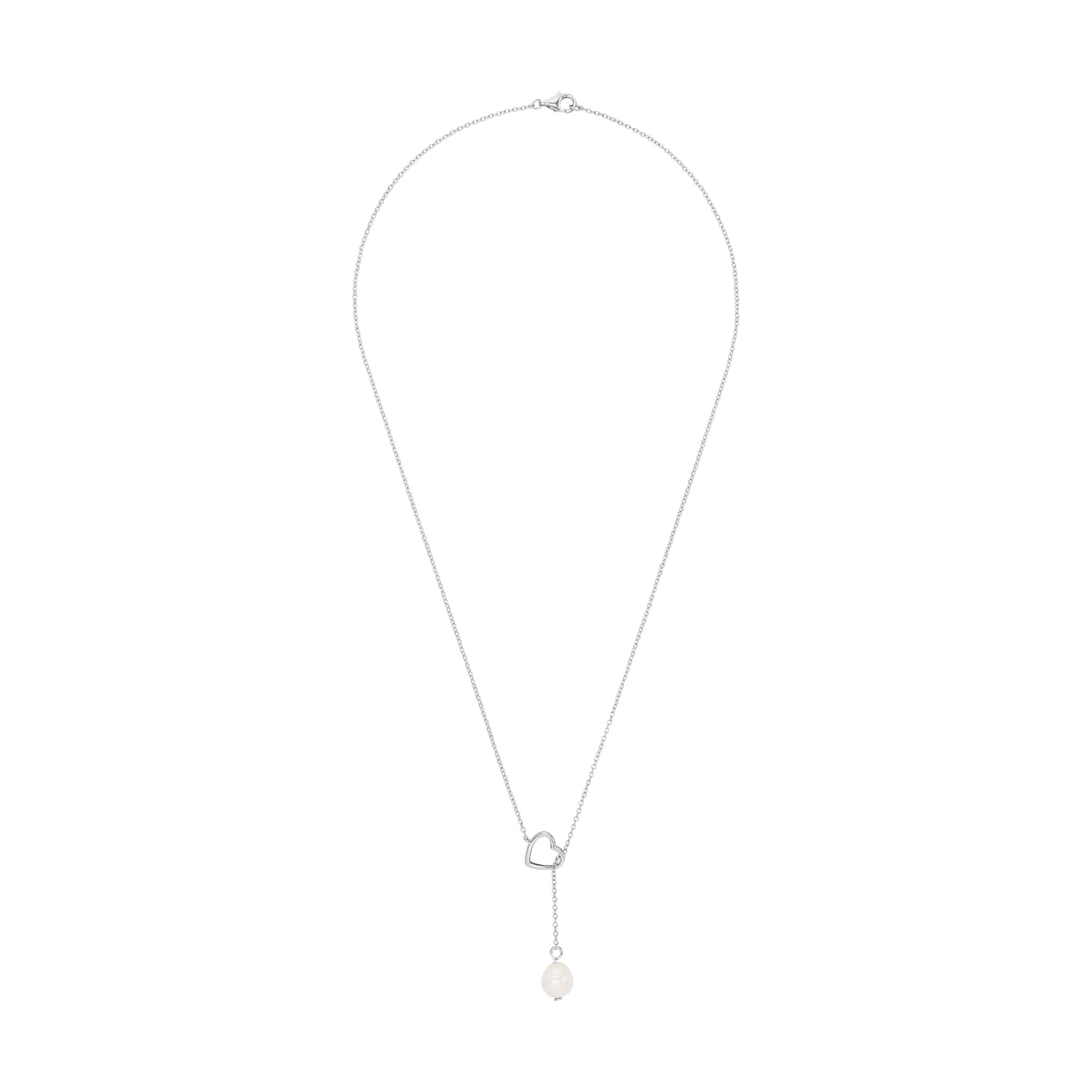Amor Y-Kette »Herz« mit Süßwasserzuchtperle