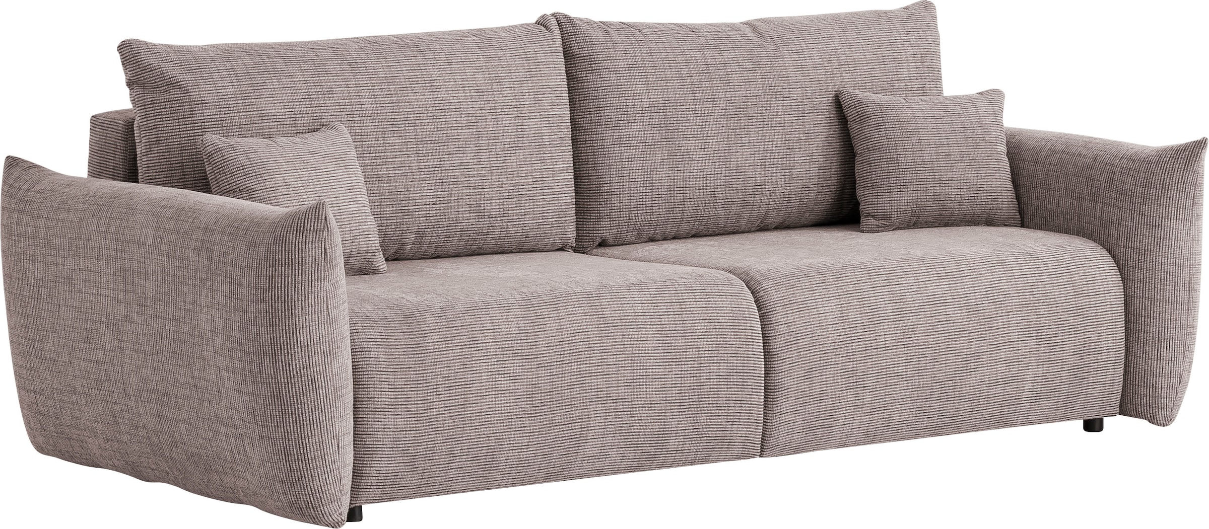 INOSIGN 3-Sitzer »MAVAS Schlafsofa mit Bettkasten«, ca.240/108cm (Liegefläche 212/145 cm), Cord, Chenille, Struktur
