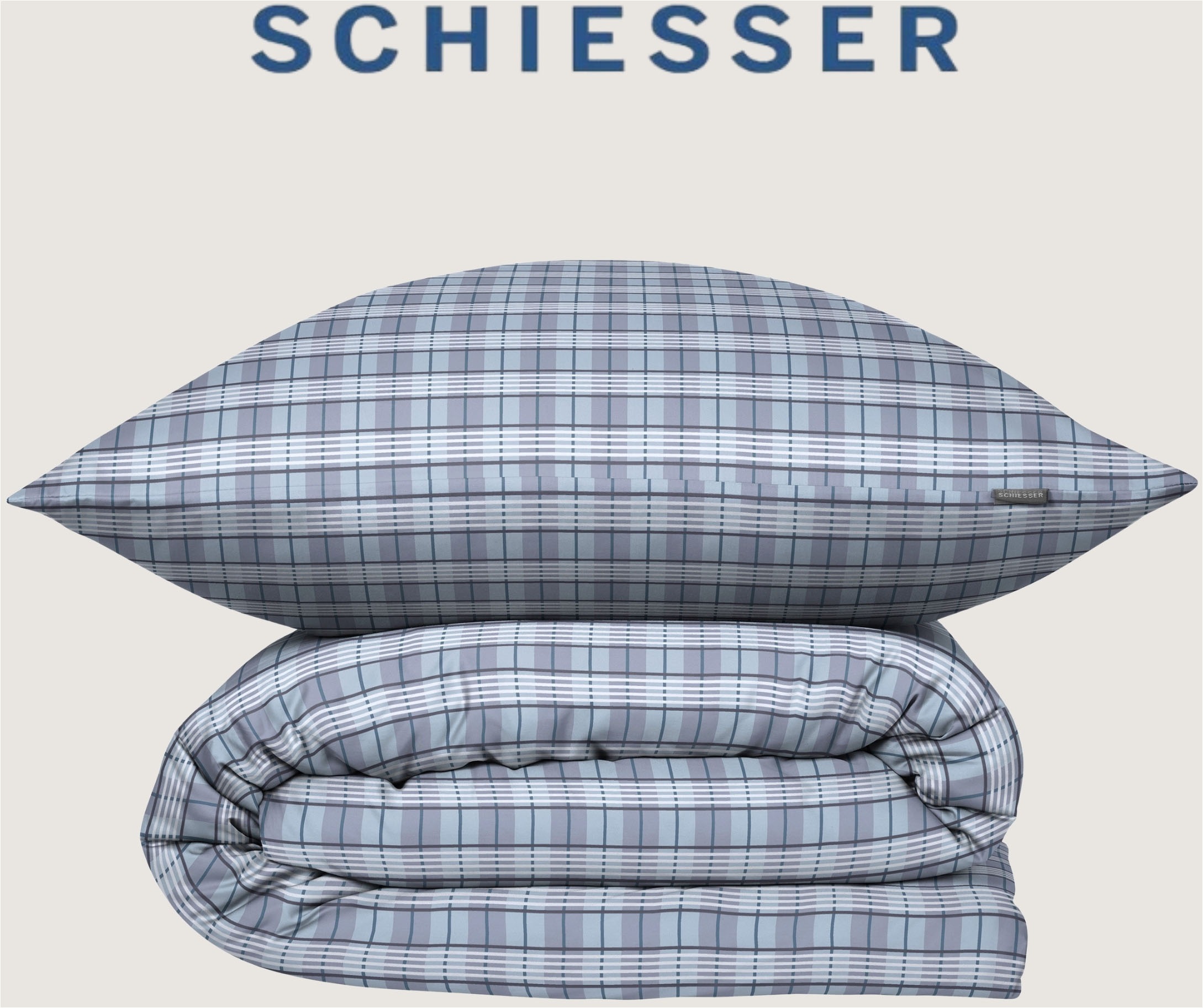 Schiesser Bettwäsche "Kate aus weicher Baumwolle mit zeitlosen Karos" 2 MAD günstig online kaufen