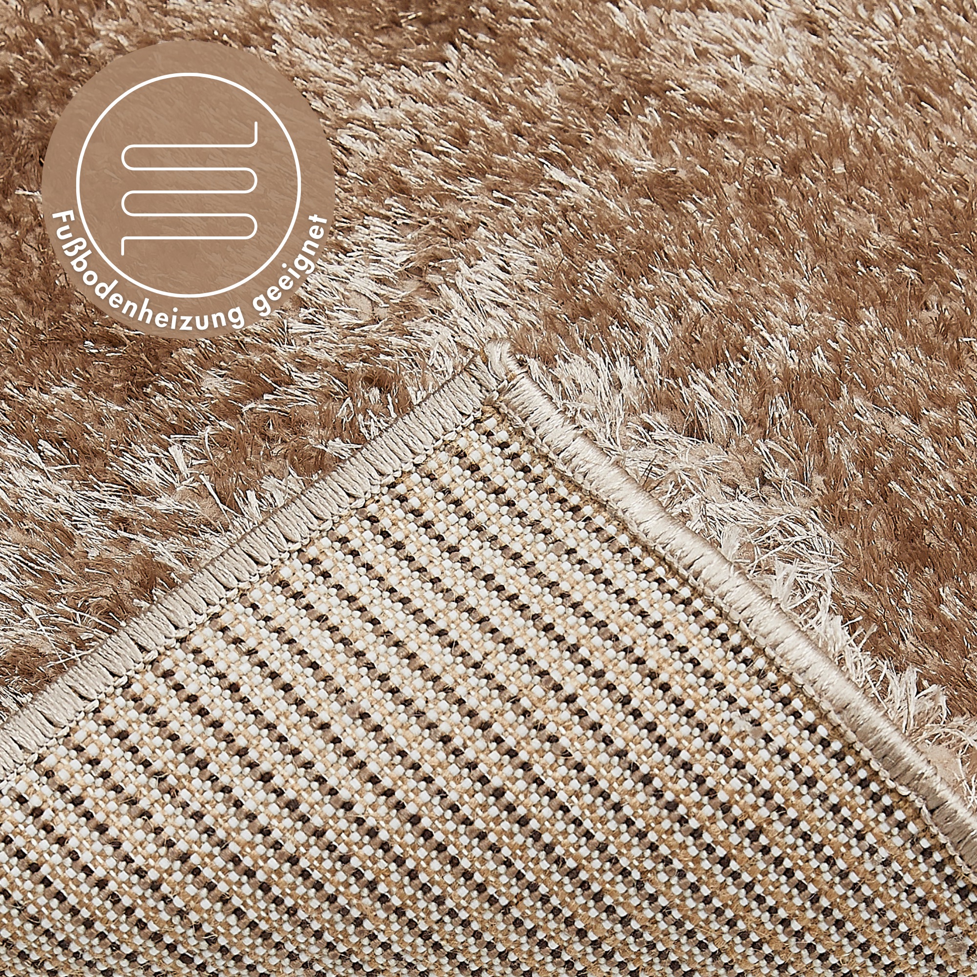 LUXOR living Hochflor-Teppich »Gela«, rechteckig, 45 mm Höhe, Uni Farben, weich und flauschig, ideal im Wohnzimmer & Schlafzimmer