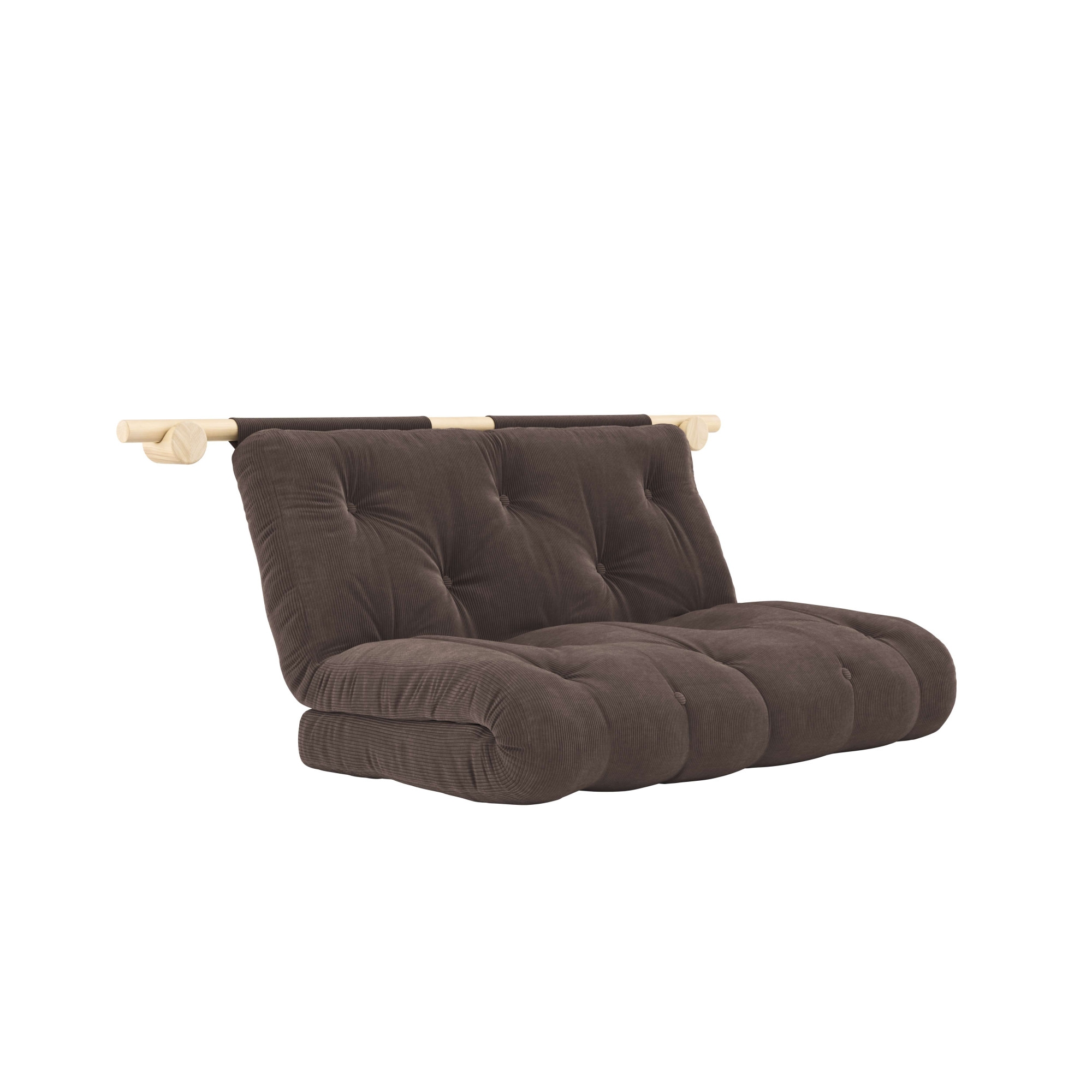 Karup Design Schlafsofa »Hooked Schlafsessel, Sitz- und Schlafplatz, Wandmontiert, platzsparend«, Futonmatratze inkl. Halterungsset aus FSC®-zertifiziertem Massivholz
