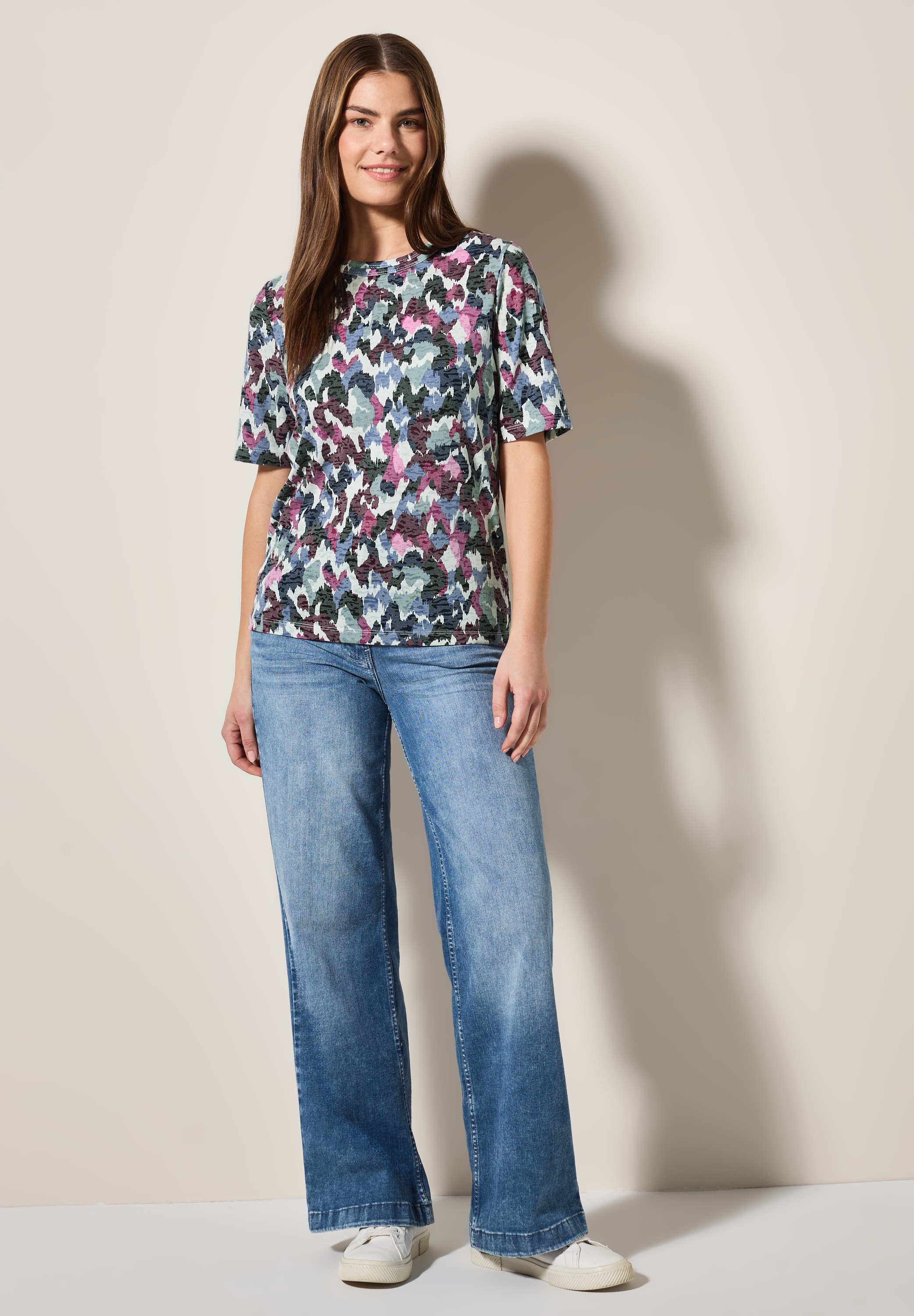 Cecil T-Shirt, aus softem Materialmix
