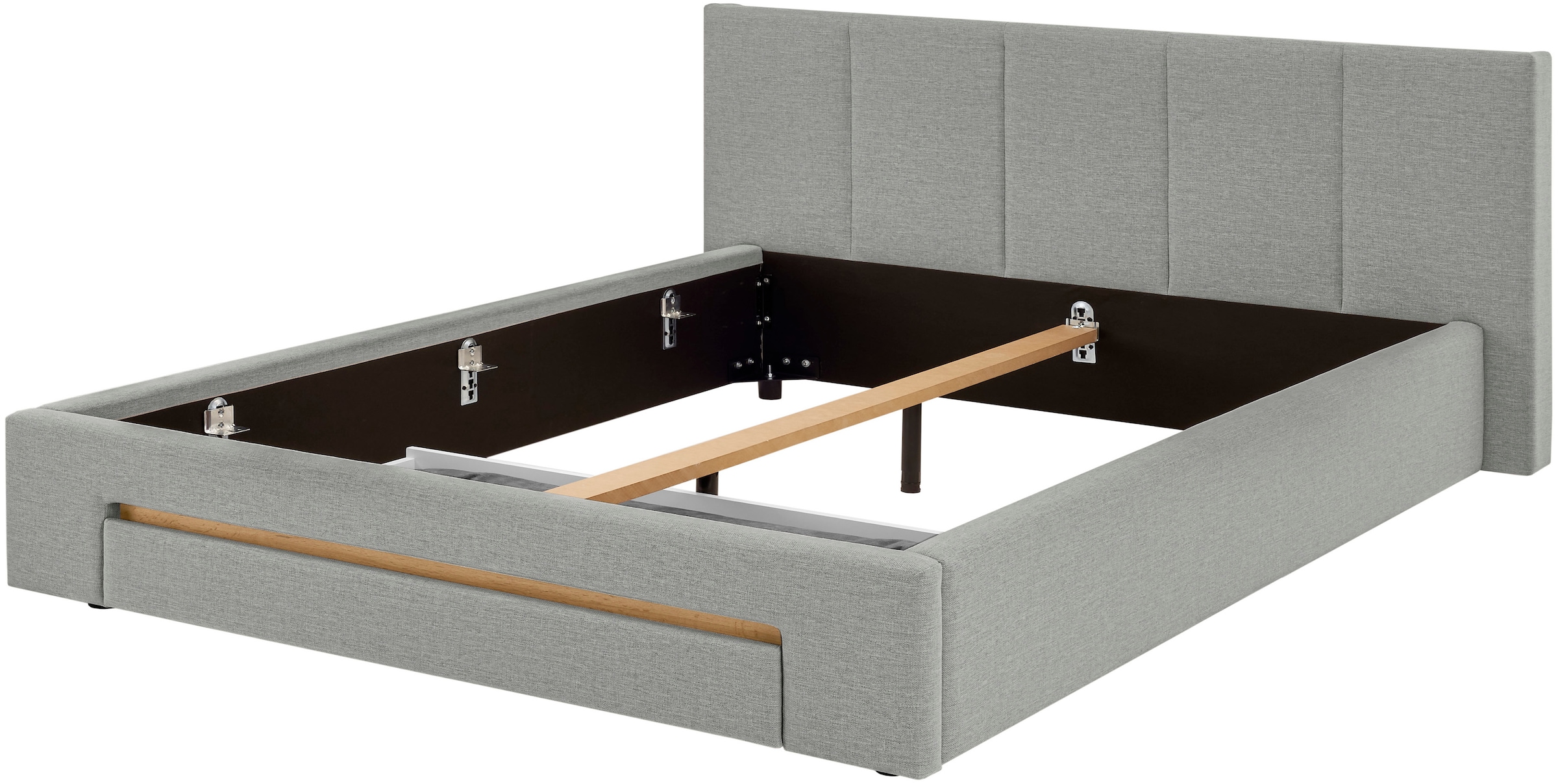 INOSIGN Polsterbett »CiTY/GiRON, Bettgestell mit Bettkasten, gepolstertes Stauraumbett«, mit Hundebett oder Stauraumschublade, Bezug Cord-oder Leinenoptik