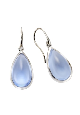 Paar Ohrhänger »925 Silber rhodiniert Quarz blau (beh.)«