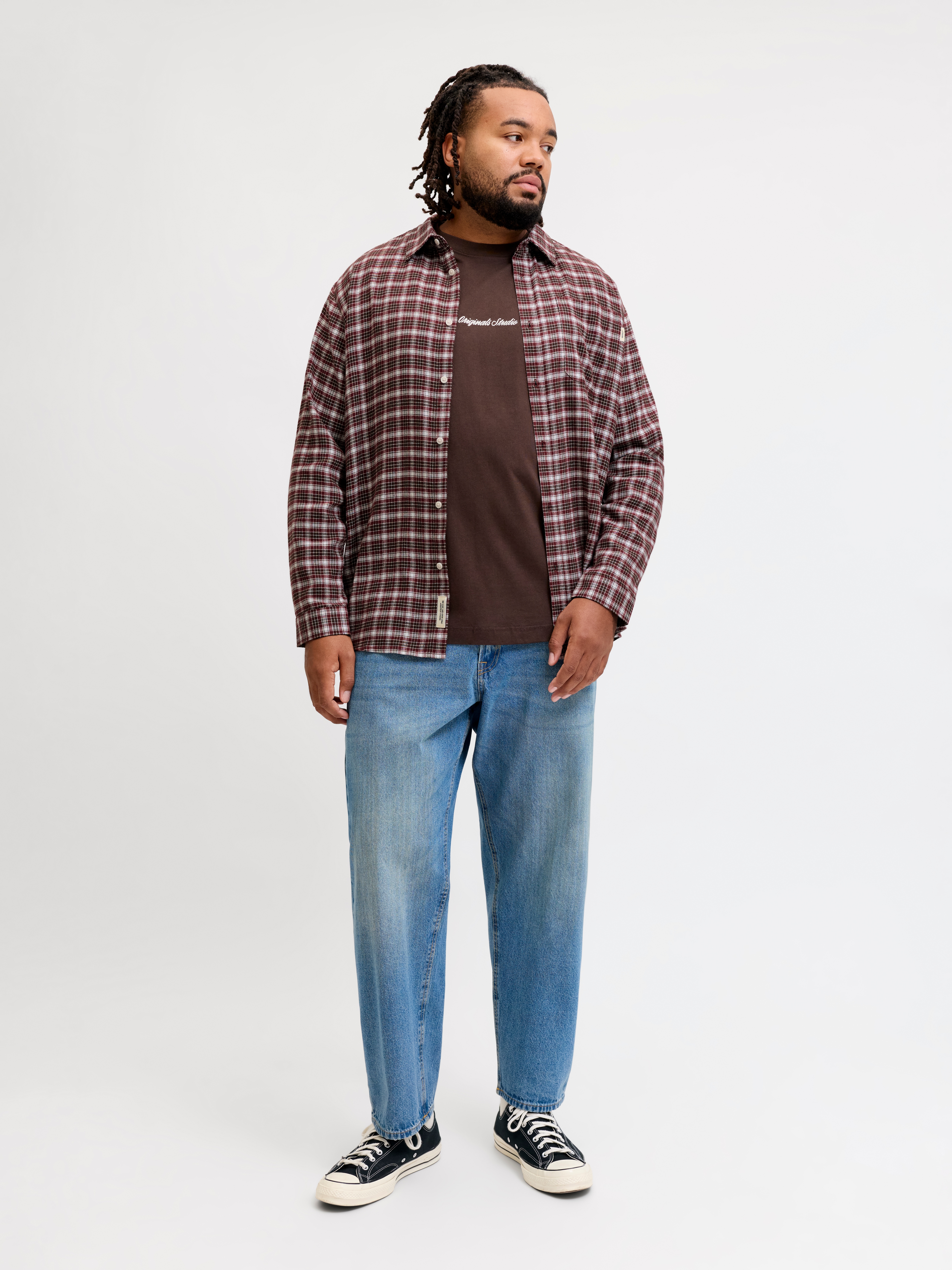 Jack & Jones PlusSize Langarmhemd "JORFREDERIKSBERG FLANNEL SHIRT L/S PLS" Baumwolle, regular fit