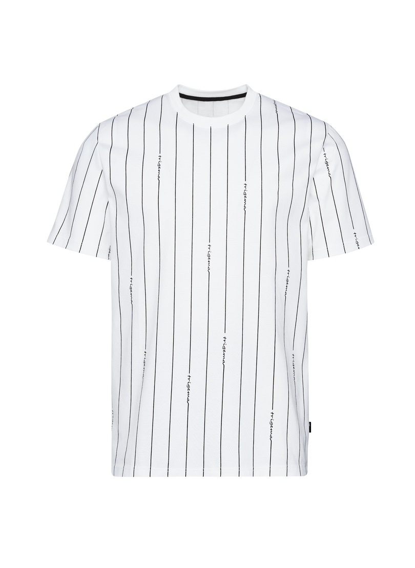 Trigema T-Shirt "TRIGEMA T-Shirt mit Allover Streifen-Muster" 1 Stk. tlg. günstig online kaufen