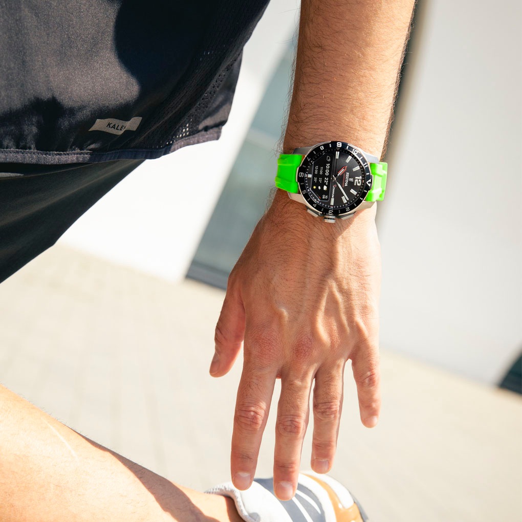 Festina Smartwatch »Connected D«, Quarzuhr, Armbanduhr, Herrenuhr, Schrittzähler, Weltzeit, Stoppfunkt.