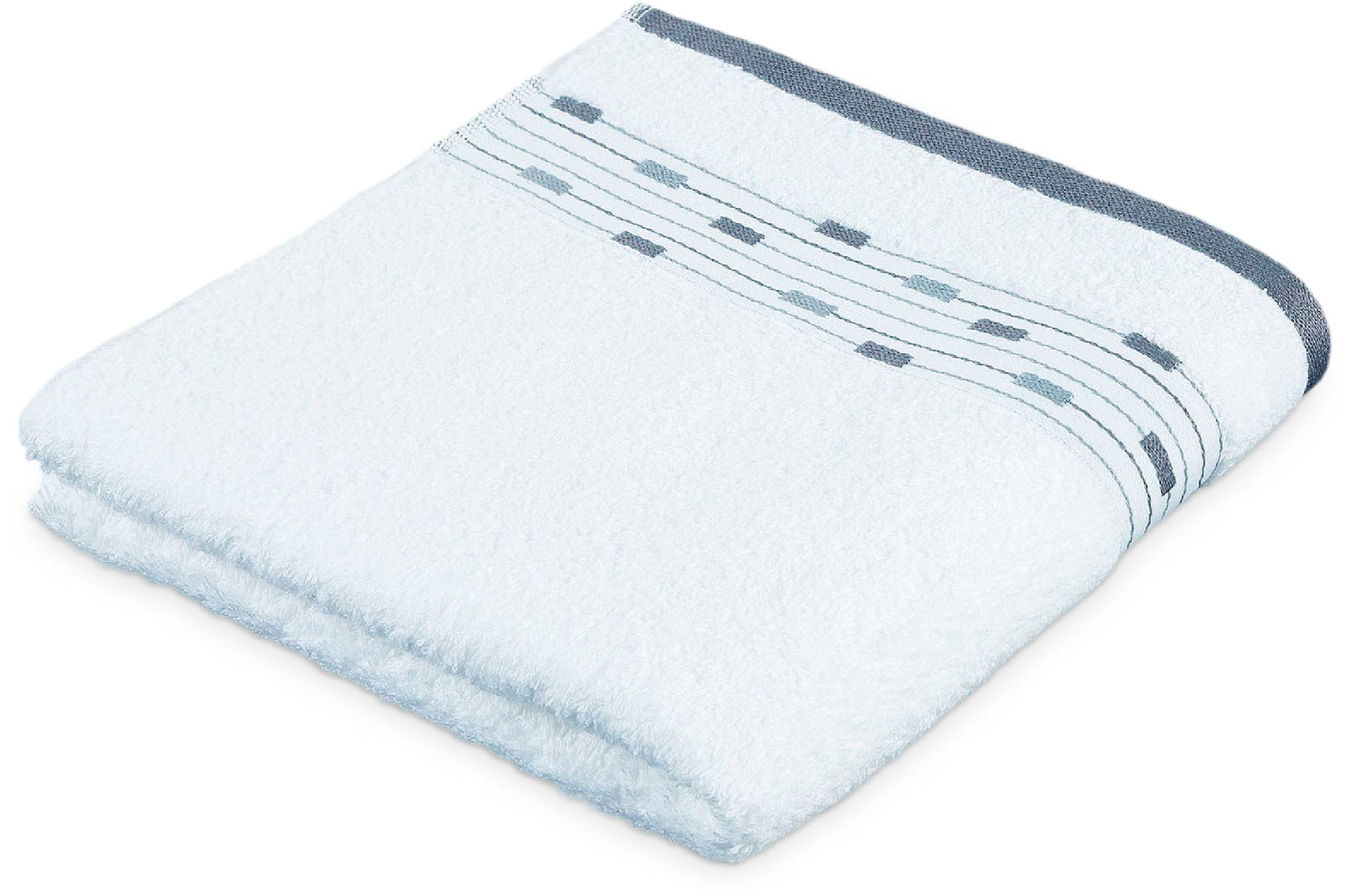 Möve for frottana Handtuch "Magic Uni" mit Bordüre aus kleinen Rechtecken