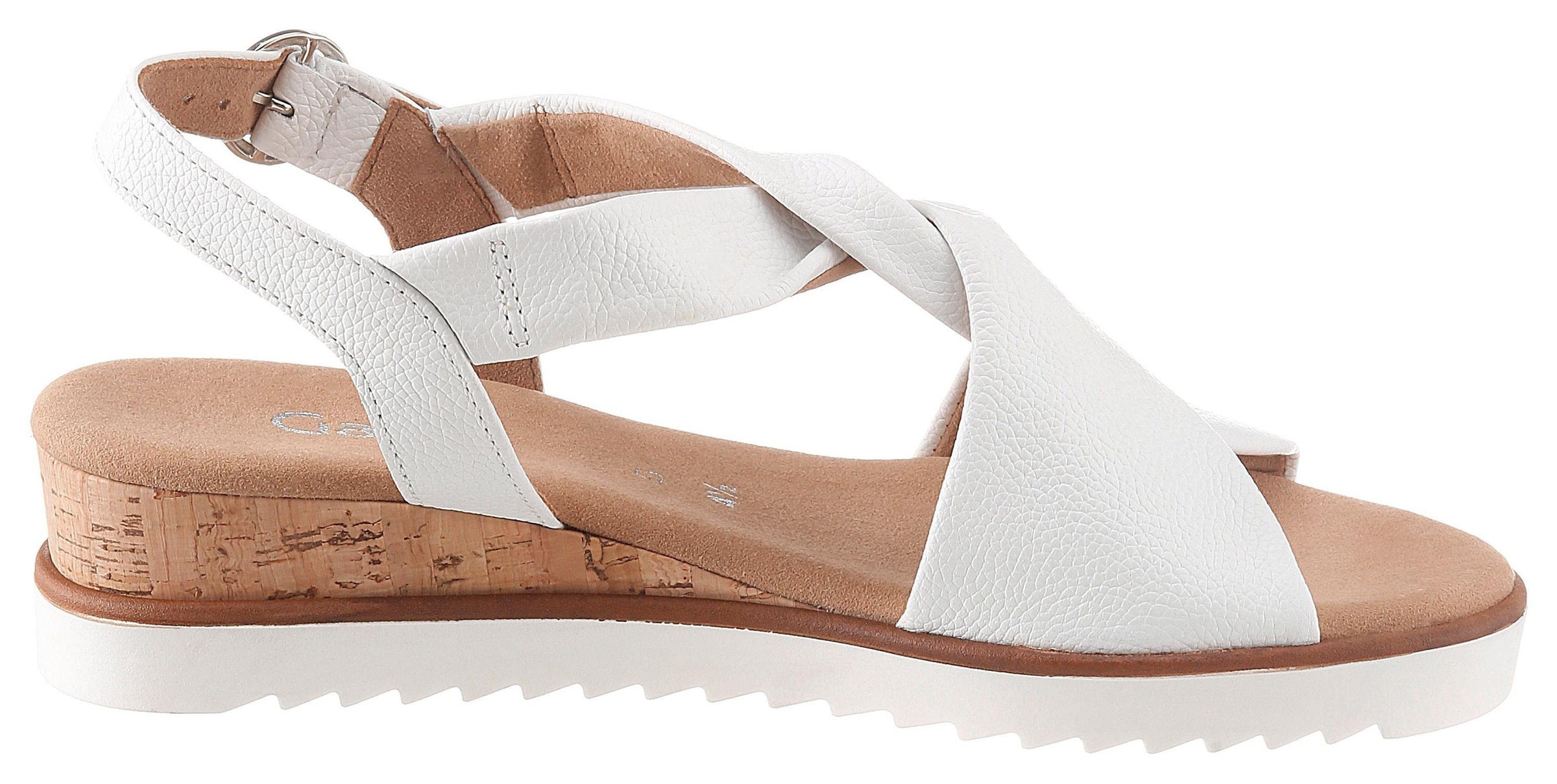 Thumbnail - Gabor "GENUA", Keilabsatz, Sommerschuh, Riemchensandale in Komfortweite G (=weit)