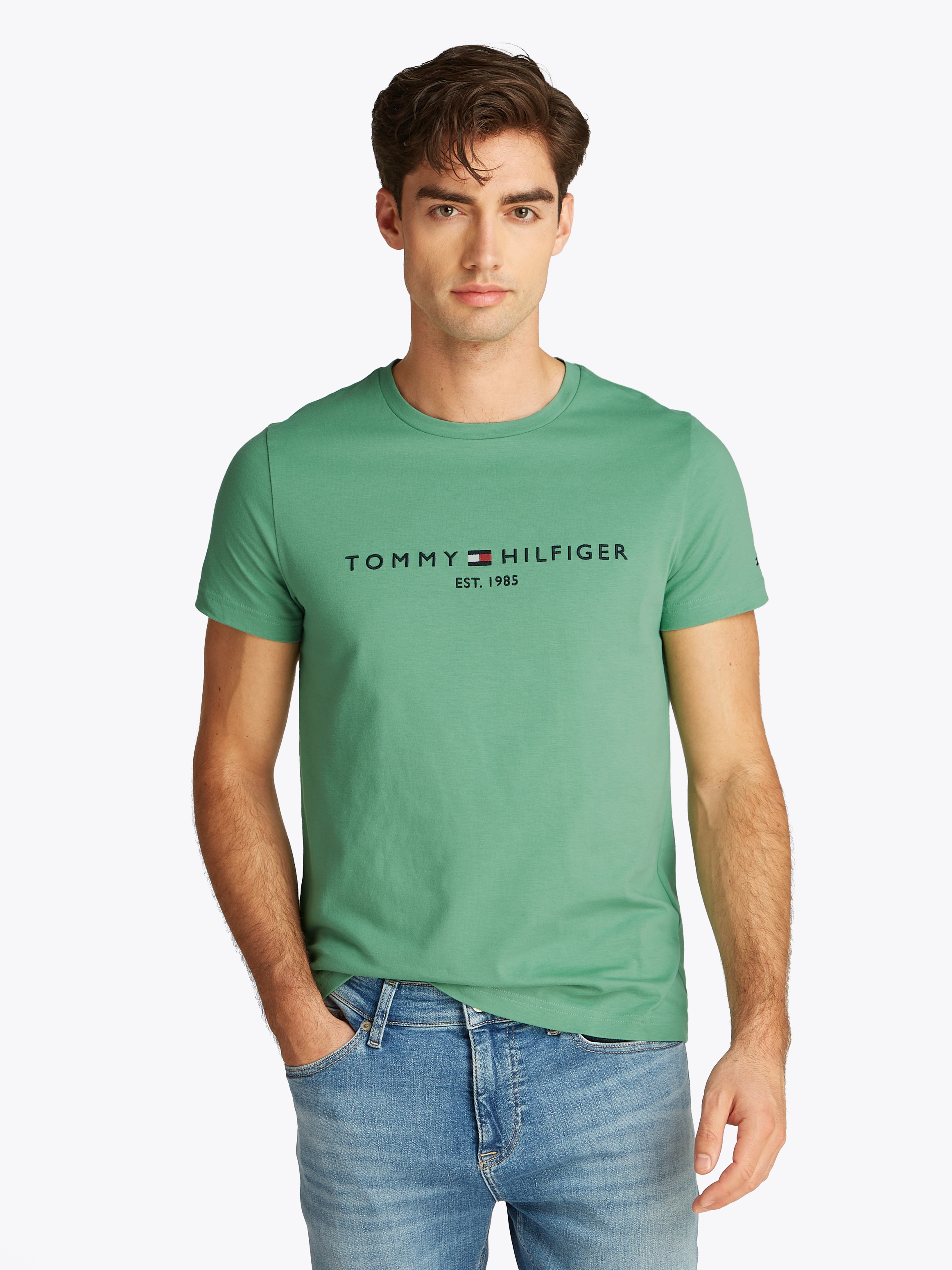 Tommy Hilfiger T-Shirt "TOMMY LOGO TEE", aus reiner Baumwolle günstig online kaufen