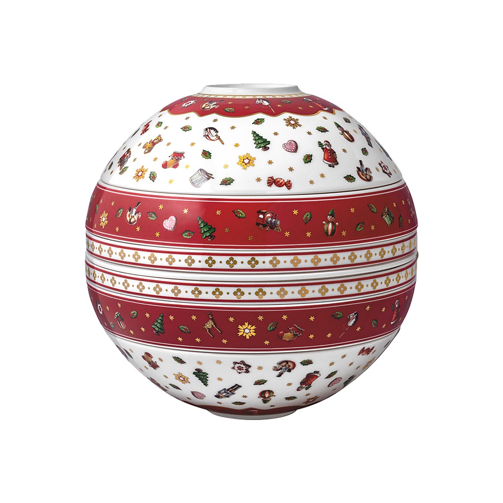 VILLEROY & BOCH Geschirr-Set "La Boule Dinner-Set Toy's Delight rot", 7 tlg., rot, Geschirr-Sets