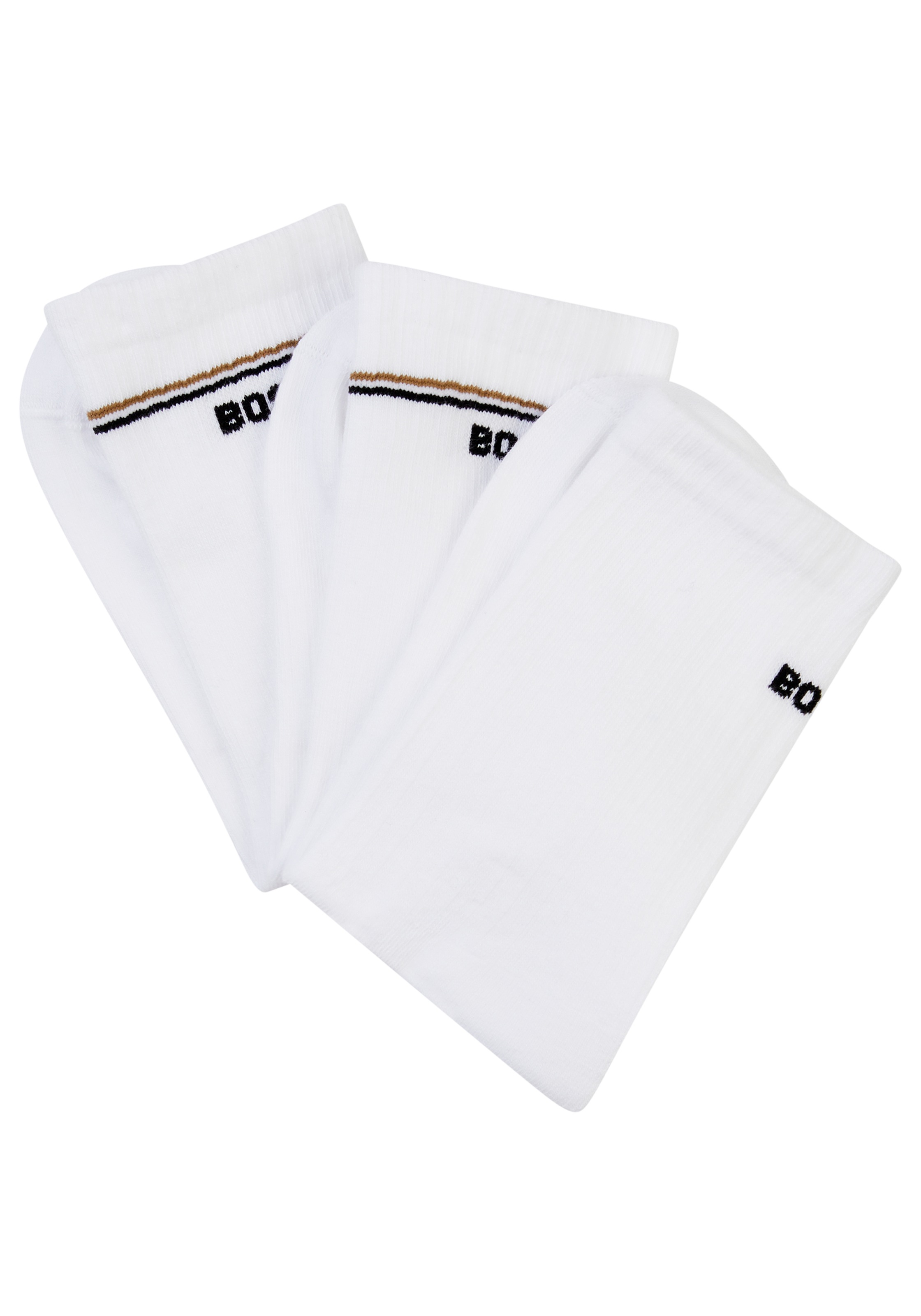 BOSS Basicsocken "3P QS Iconic CC SP W" 3 Stk. tlg. kontrastfarbene Details günstig online kaufen