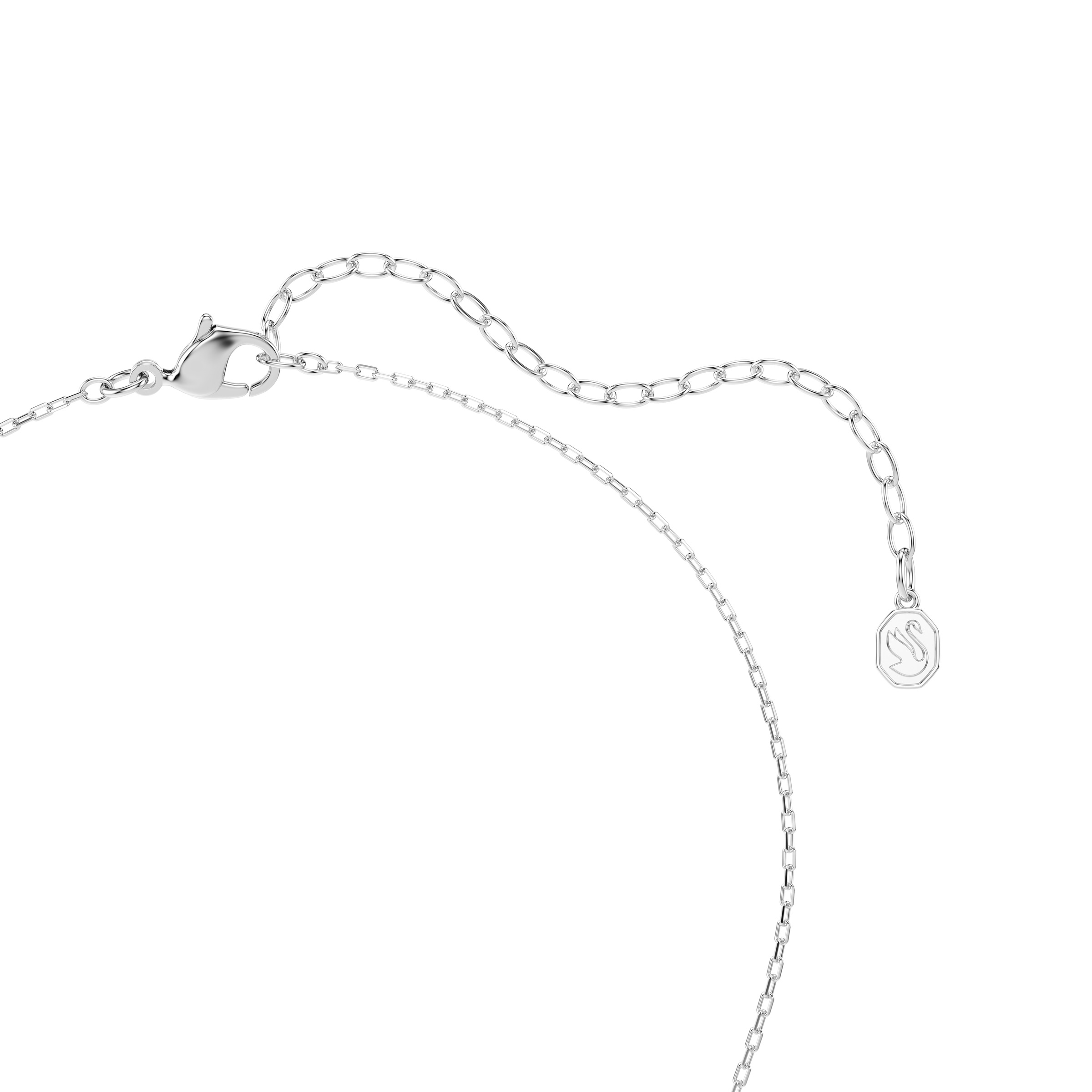 Kette mit Anhänger SWAROVSKI "Schmuck Geschenk Chroma Halskette", metallfarben, kristallweiß, lila, blau, Halsketten, Damen, Metall, mit Swarovski Kristall 4