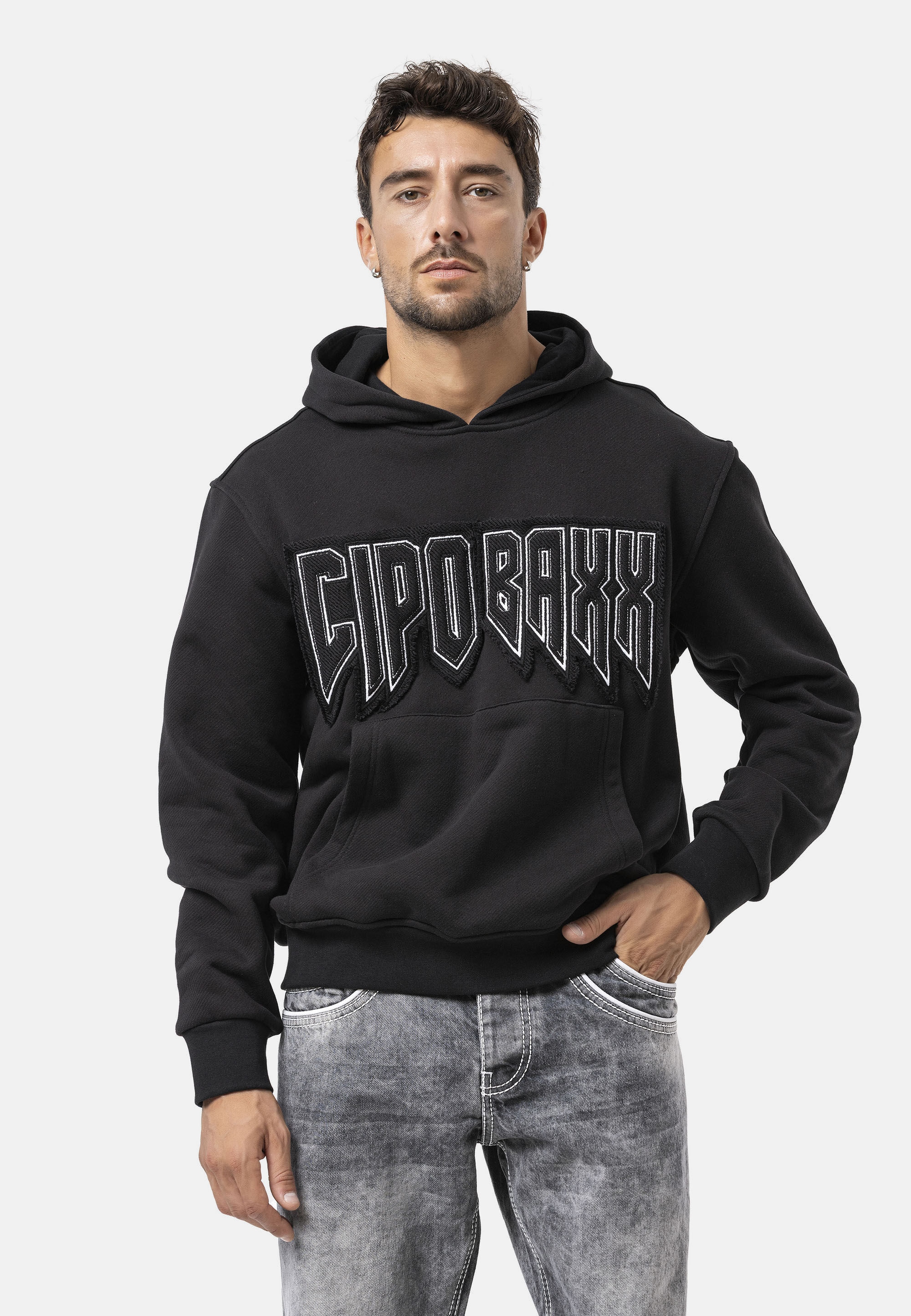 Cipo & Baxx Kapuzenpullover "CL601" 1 Stk. hochwertiger Sweatstoff günstig online kaufen