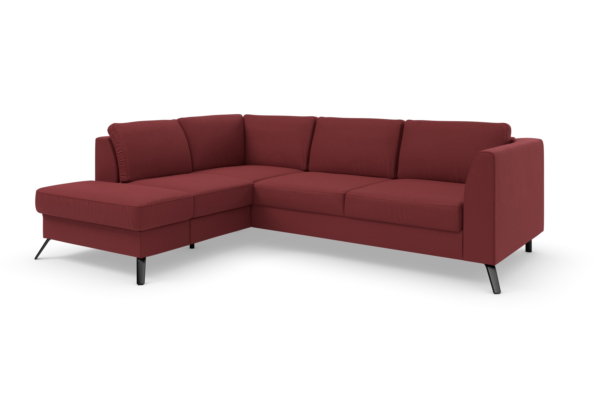 Thumbnail - sit&more Ecksofa "Olsen L-Form" inklusive Sitztiefenverstellung, wahlweise mit Bettfunktion, 15cm hoch