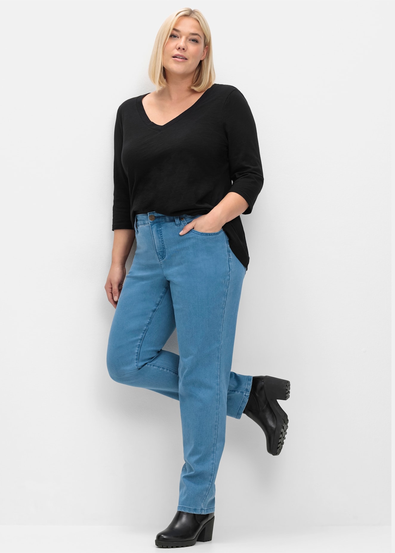 Sheego Stretch-Jeans, (1 tlg.) günstig online kaufen
