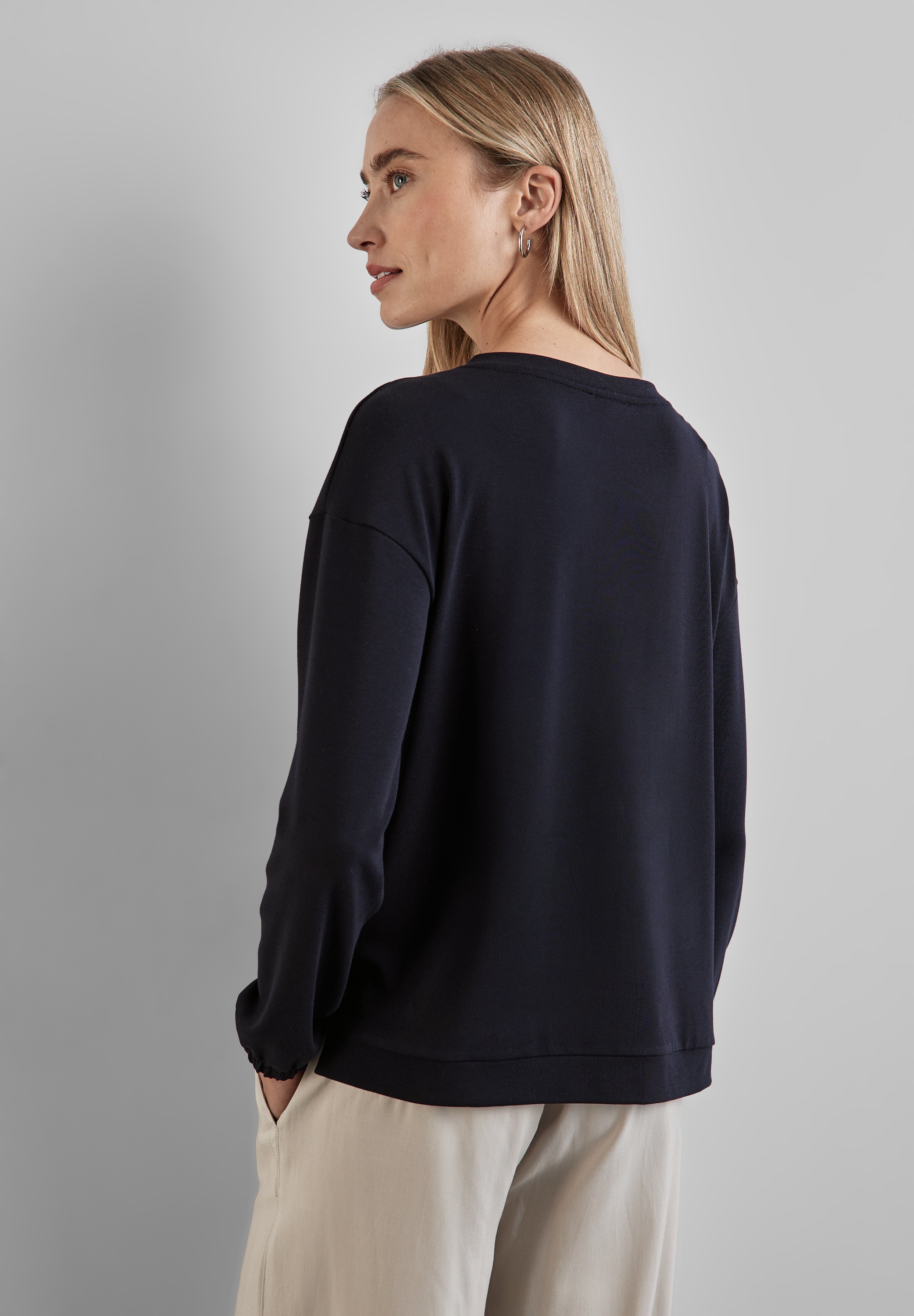 STREET ONE Langarmshirt, Rundhalsausschnitt