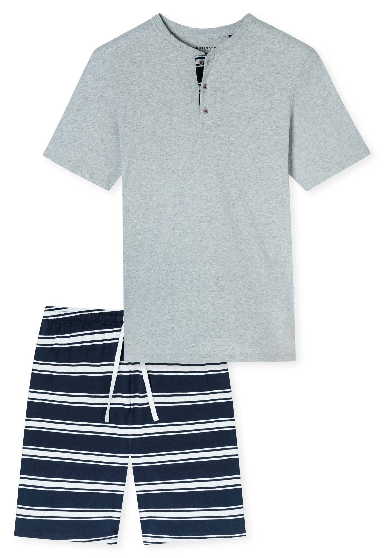 Schiesser Shorty "Casual Nightwear" 2 Stk. tlg., Shirt mit funktionaler Kno günstig online kaufen