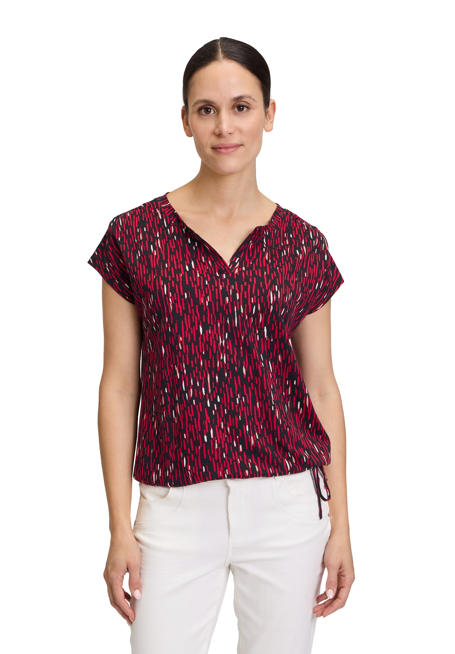 Kurzarmshirt »Betty & Co Casual-Shirt mit Tunnelzug«, Druck