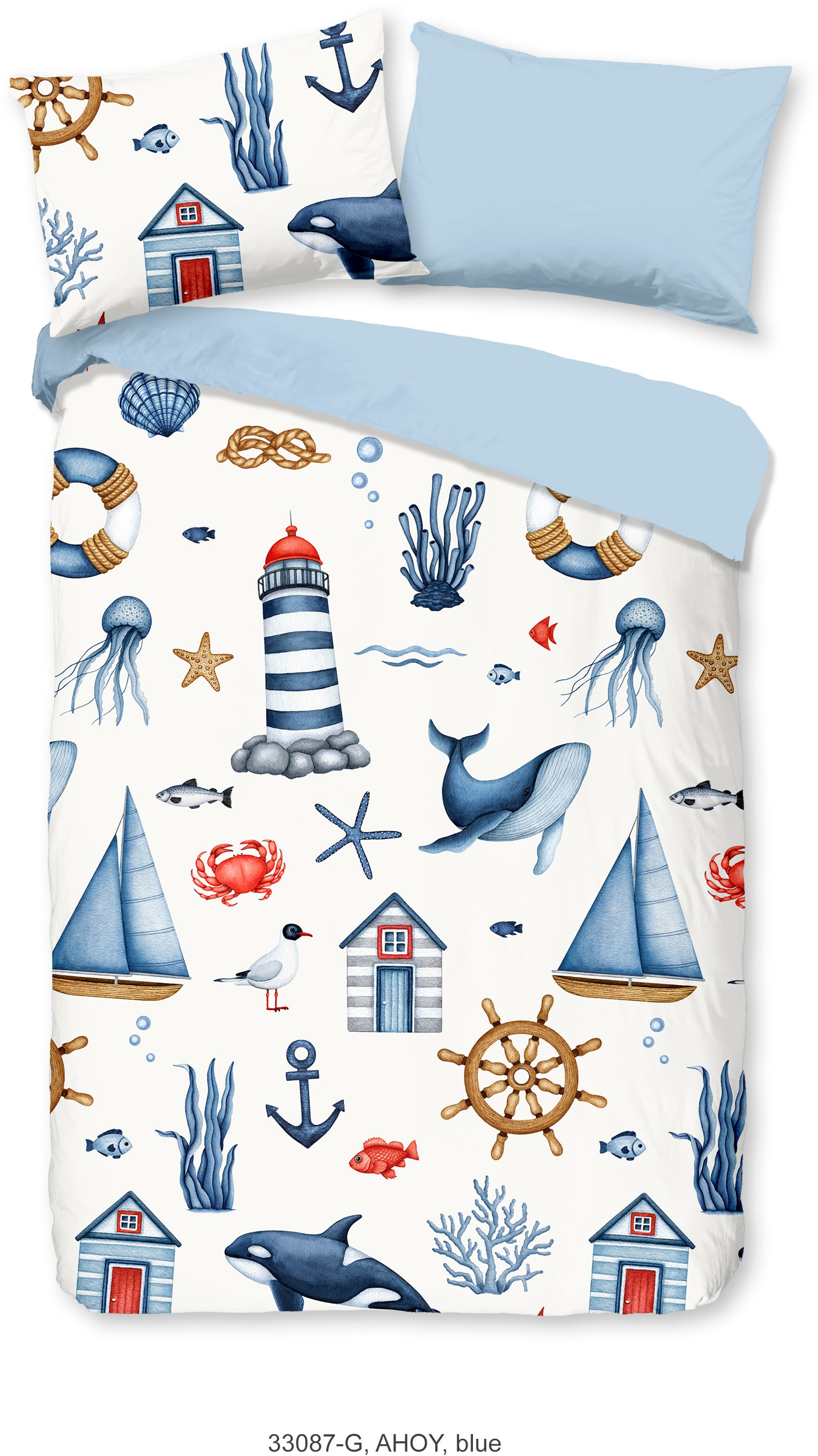 good morning Babybettwäsche "Ahoy" 2 Stk. tlg. 100% Baumwolle, Reißverschlu günstig online kaufen