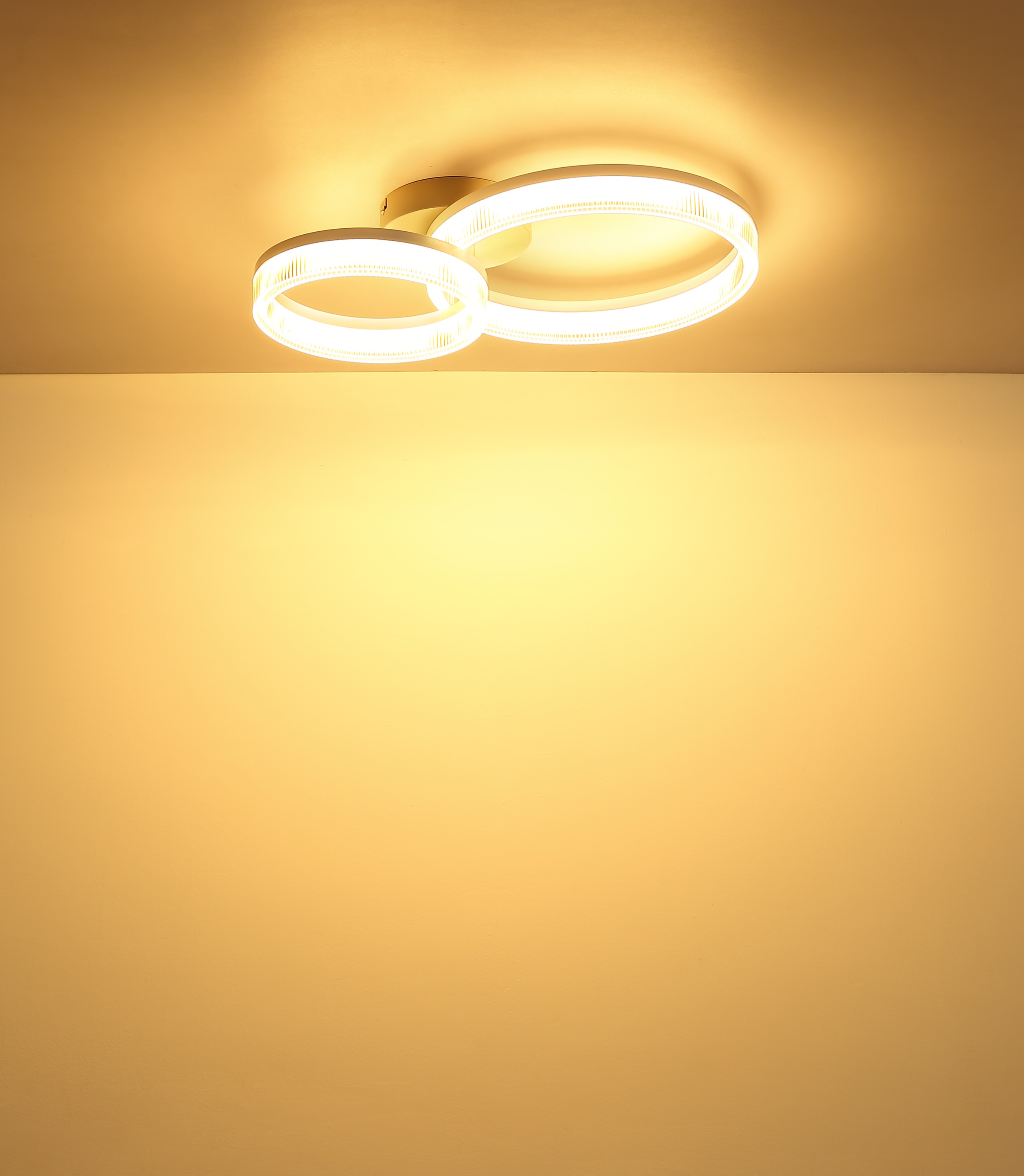 GLOBO LIGHTING Deckenleuchte »Marlenne« LED-Modul 1 Stk. Warmweiß Sandfarbene Deckenleuchte mit weißen Kunststoff-Schirmen