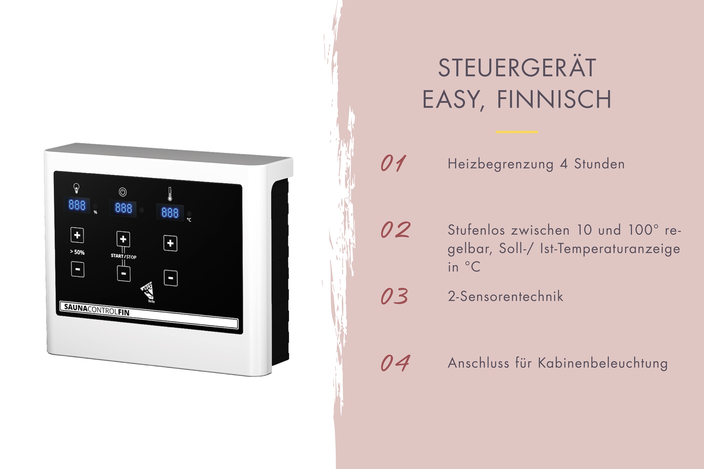 Karibu Fasssauna »Quadro 2« verschiedene Varianten