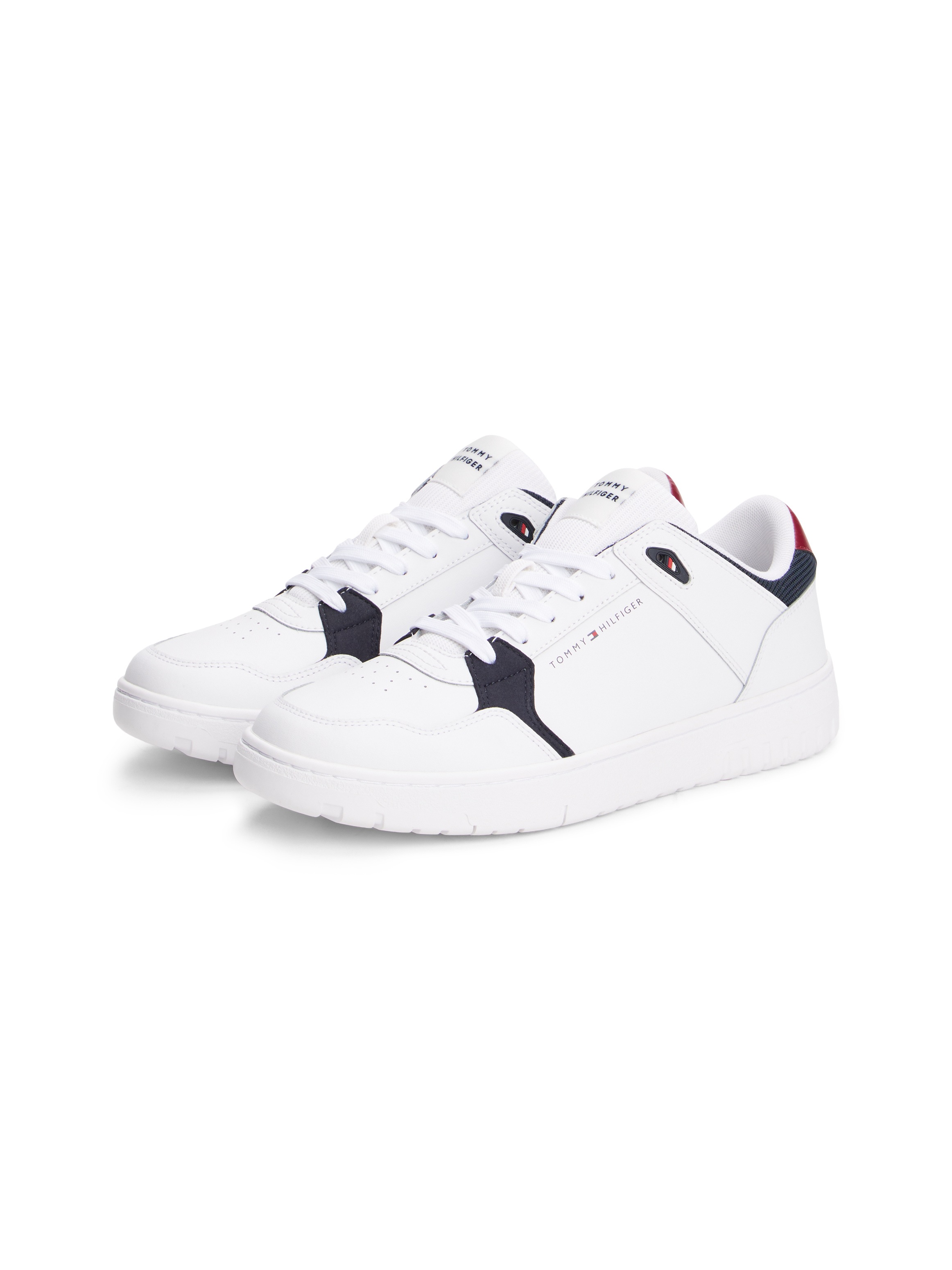 Tommy Hilfiger "TH BASKET CORE LITE LTH MIX", Freizeitschuh, Halbschuh, Schnürschuh mit Logoschriftzug