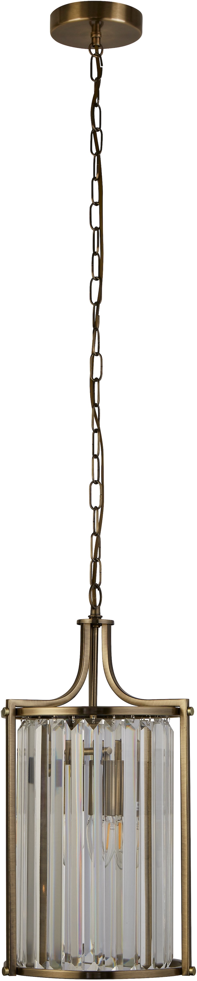 Searchlight Hängeleuchte »Victoria  2Lt Pendant - Antique Brass Metal & Clear Crystal« E14 1 Stk.
