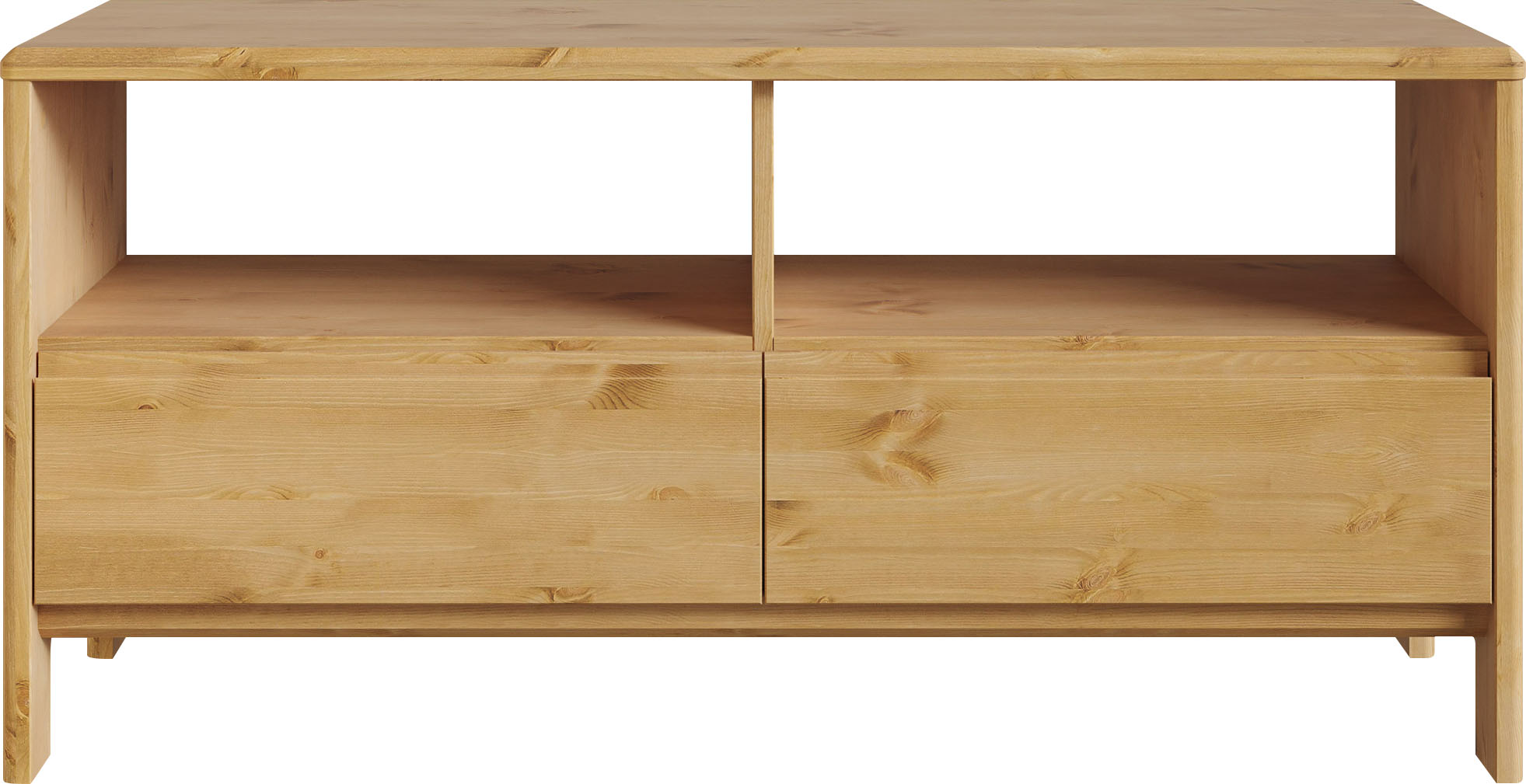 TV-Schrank »Luven«, Breite 114 cm, Massivholz, 2 Schublade und 2 offenen Fächer
