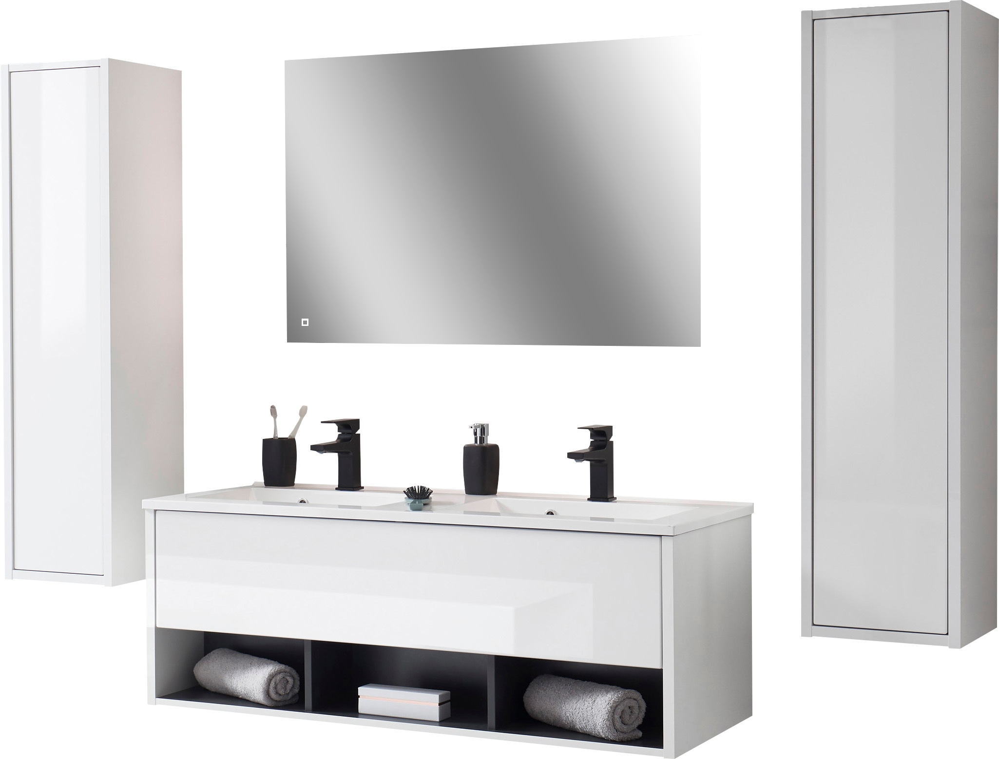 PLACES OF STYLE Badmöbel-Set "Studio Line, Bad im modernen Design, 4-teilig günstig online kaufen